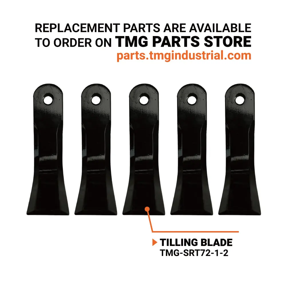 72" Skid Steer Rotary Tiller, Bi-Directional, 6" Tilling Depth, Universal Skid Mount, TMG-SRT72 - Image 3