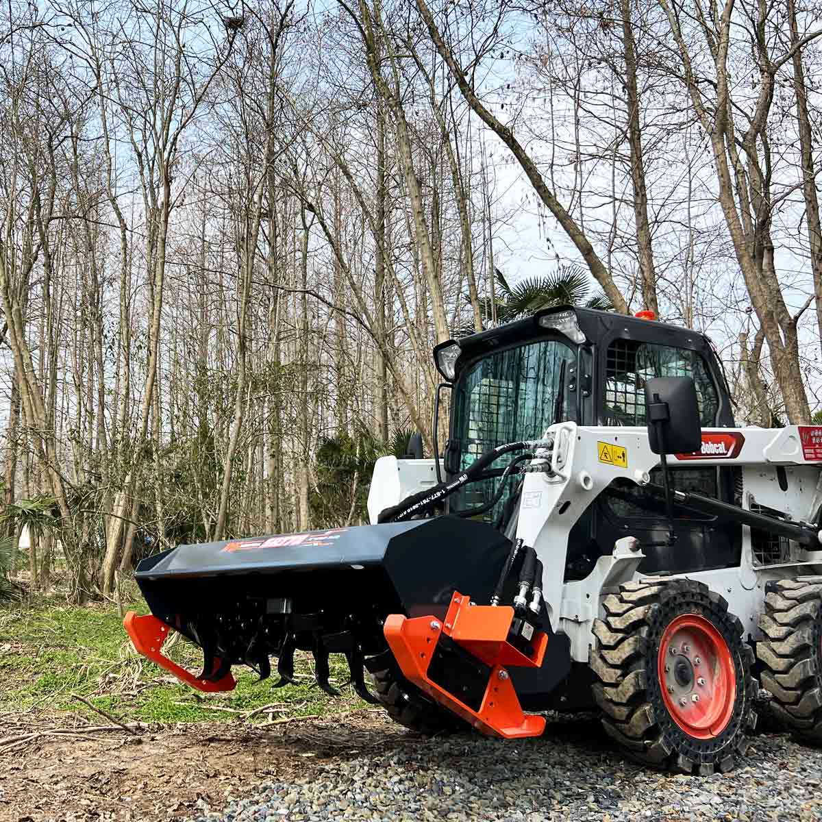 72" Skid Steer Rotary Tiller, Bi-Directional, 6" Tilling Depth, Universal Skid Mount, TMG-SRT72 - Image 4