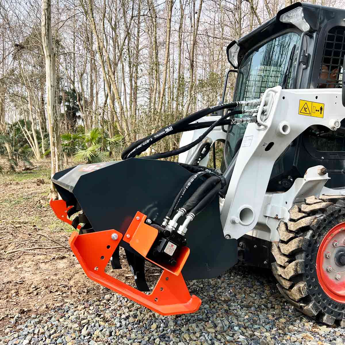 72" Skid Steer Rotary Tiller, Bi-Directional, 6" Tilling Depth, Universal Skid Mount, TMG-SRT72 - Image 5