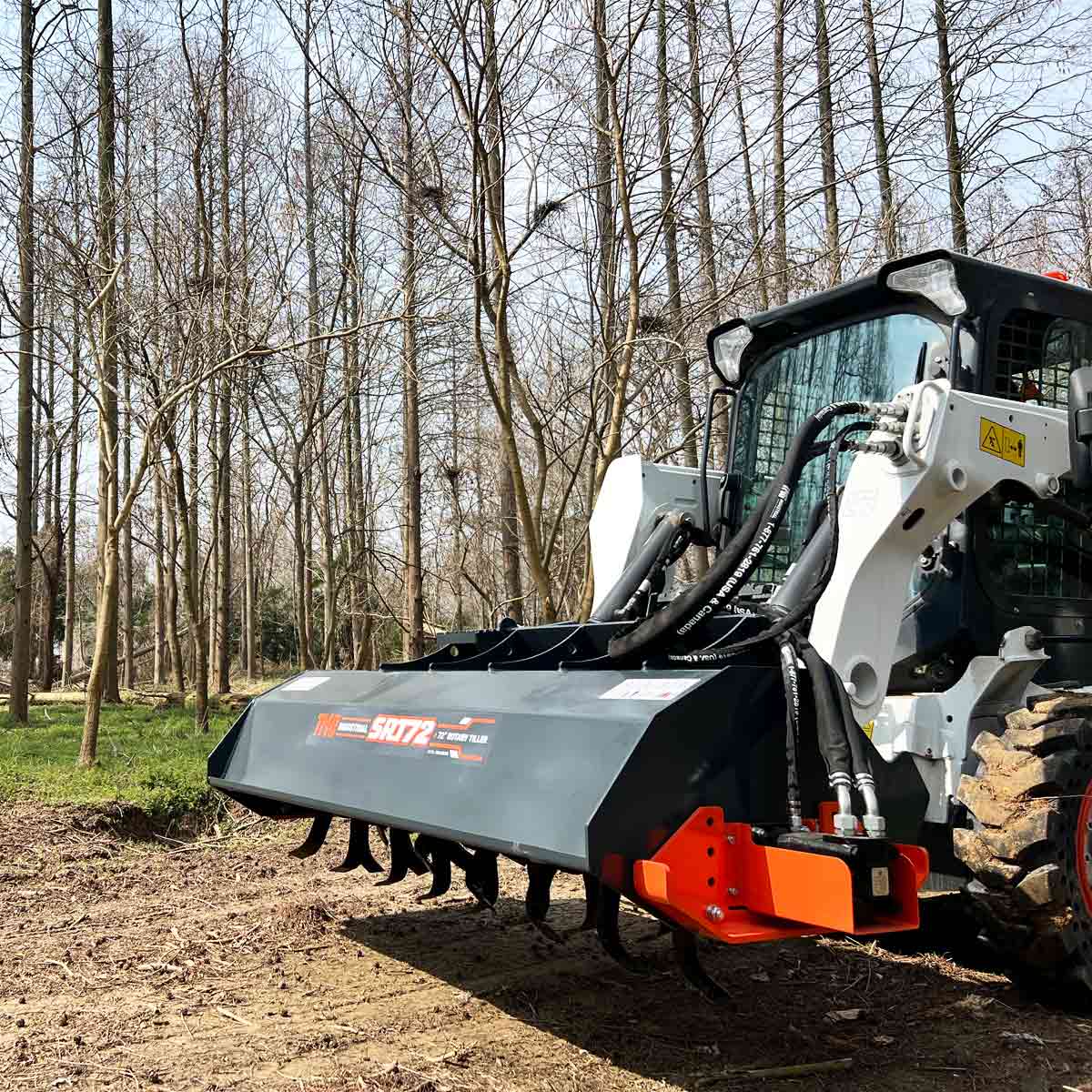 72" Skid Steer Rotary Tiller, Bi-Directional, 6" Tilling Depth, Universal Skid Mount, TMG-SRT72 - Image 6