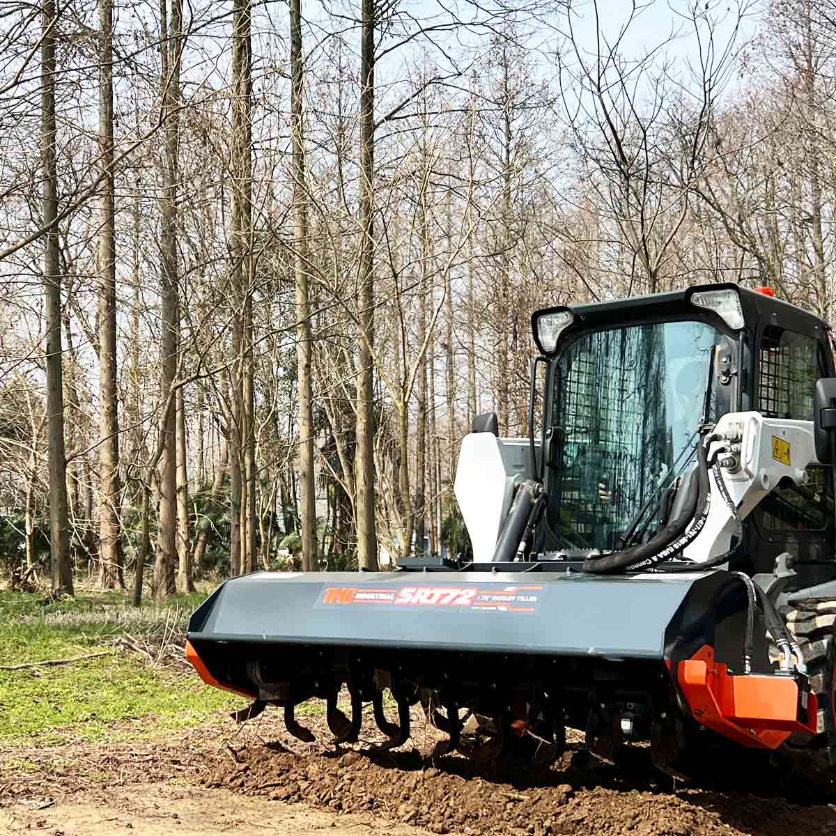 72" Skid Steer Rotary Tiller, Bi-Directional, 6" Tilling Depth, Universal Skid Mount, TMG-SRT72 - Image 8