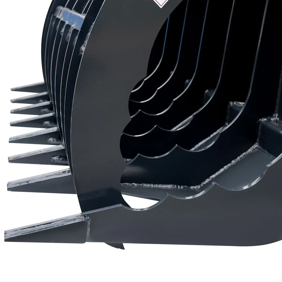 72" Skid Steer Root Rake Grapple Attachment, Universal Mount, 53" Jaw Opening, 9" Tine Spacing, 3000 lb Weight Capacity, TMG-RG72 - Image 13