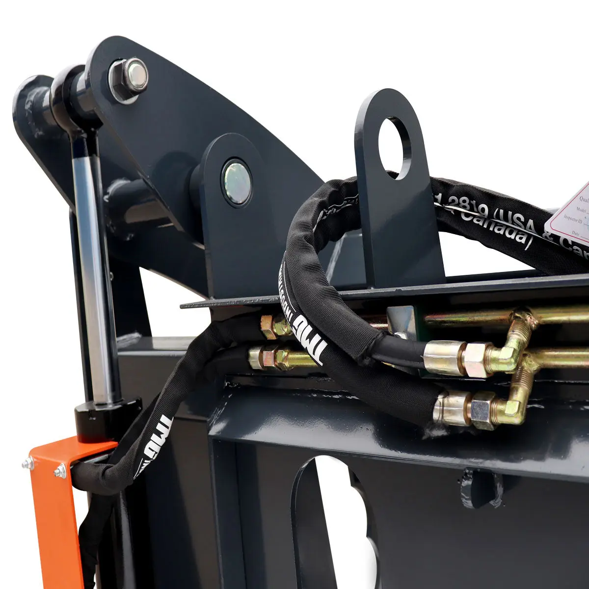 72" Skid Steer Root Rake Grapple Attachment, Universal Mount, 53" Jaw Opening, 9" Tine Spacing, 3000 lb Weight Capacity, TMG-RG72 - Image 17