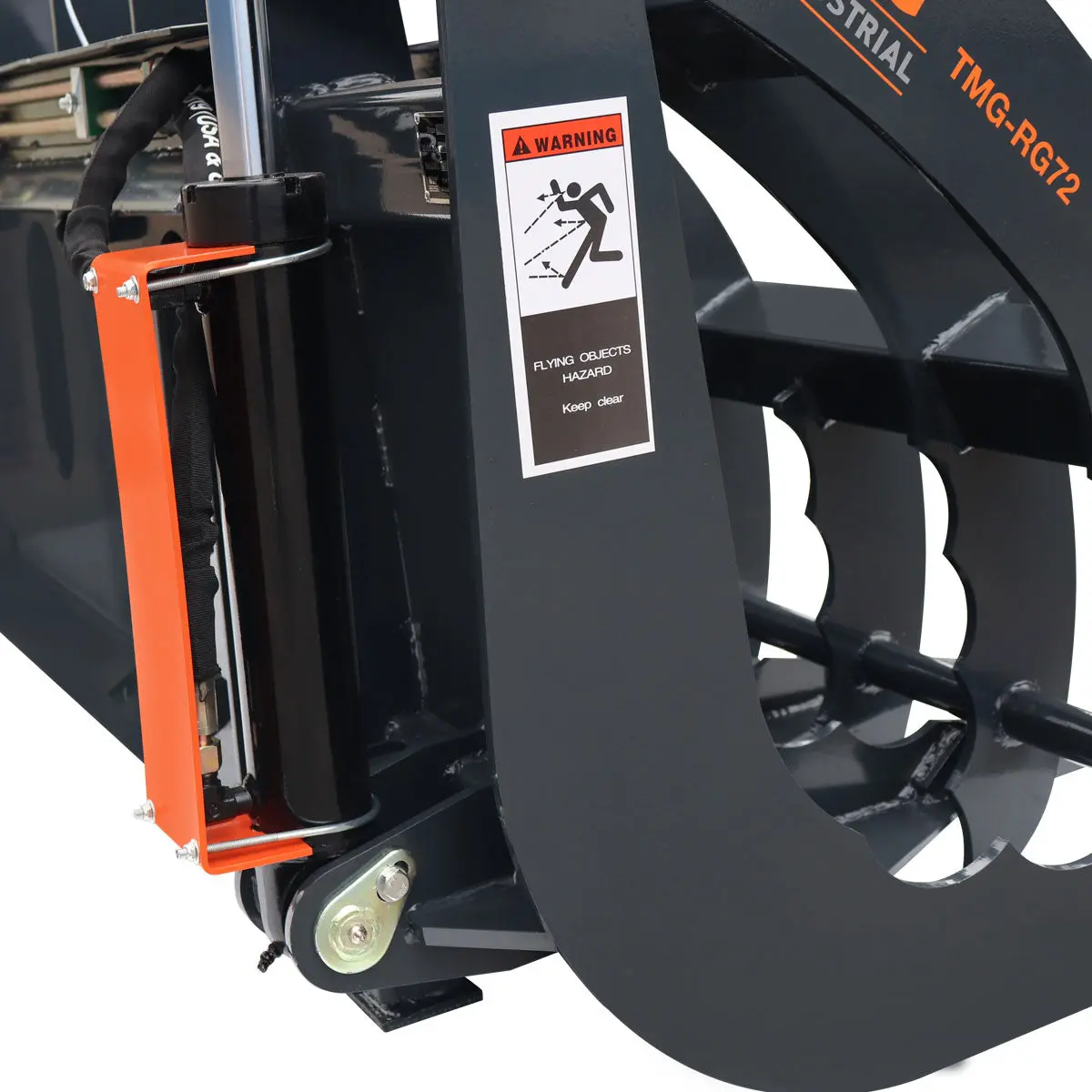 72" Skid Steer Root Rake Grapple Attachment, Universal Mount, 53" Jaw Opening, 9" Tine Spacing, 3000 lb Weight Capacity, TMG-RG72 - Image 19