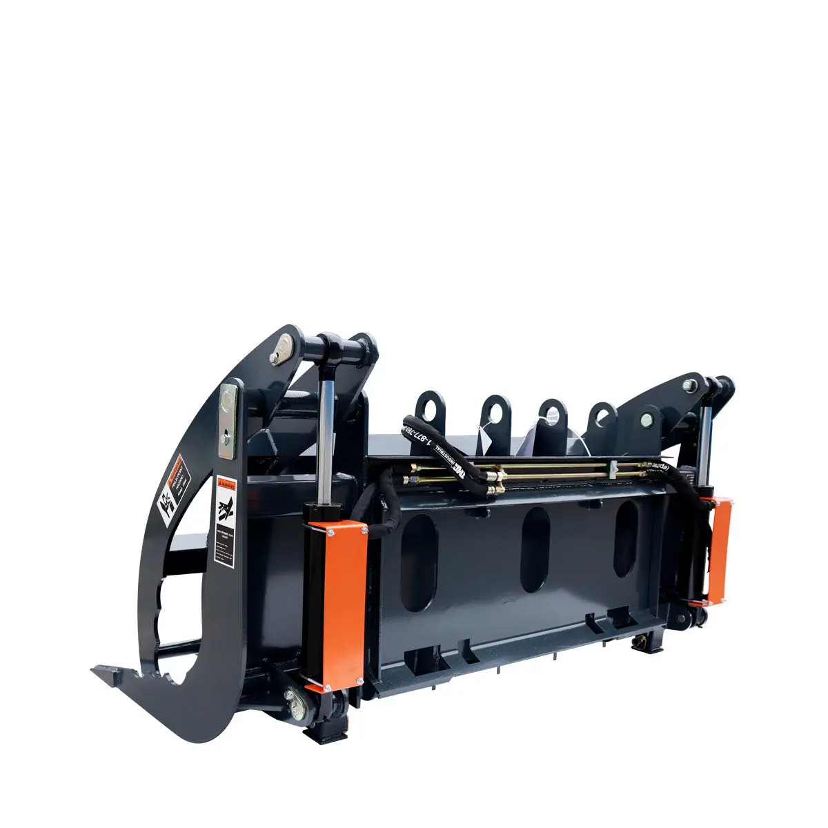 72" Skid Steer Root Rake Grapple Attachment, Universal Mount, 53" Jaw Opening, 9" Tine Spacing, 3000 lb Weight Capacity, TMG-RG72 - Image 6