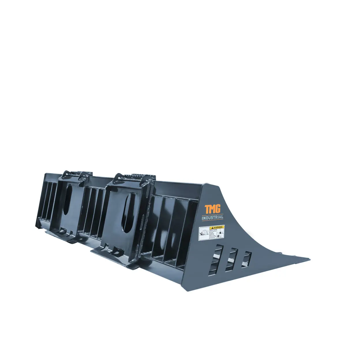 84" Skid Steer Rock Skeleton Bucket Attachment, Solid Steel, Universal Mount, 4" Tine Spacing, 45-70 HP, TMG-SB84 - Image 5