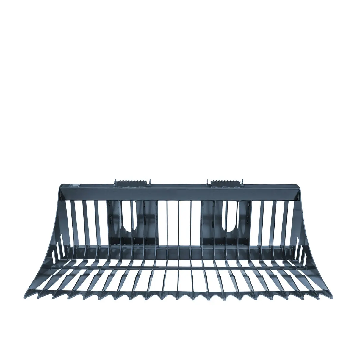 84" Skid Steer Rock Skeleton Bucket Attachment, Solid Steel, Universal Mount, 4" Tine Spacing, 45-70 HP, TMG-SB84 - Image 8