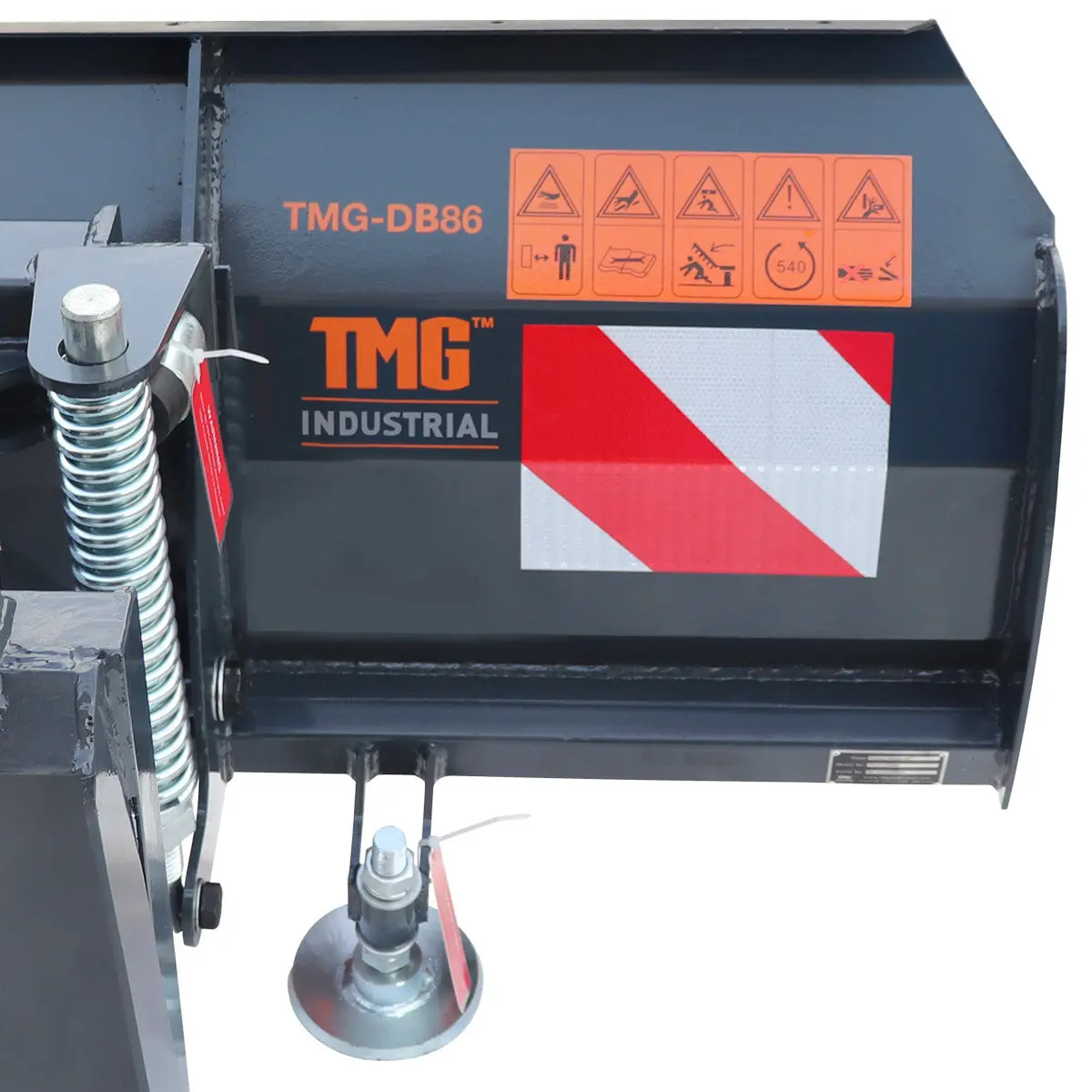 94" Skid Steer Dozer Blade/Snow Plow Pusher, 30° Left & Right, Bolt-On Cutting Edge, Adjustable Skid Shoes, Universal Quick Mount, TMG-DB94 - Image 11