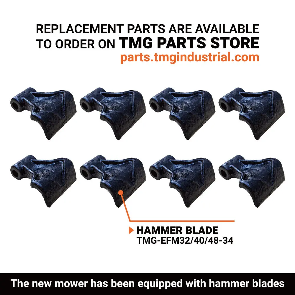 48" Flail Mower Brush Cutter for Mini to Midsize Excavators and Backhoes TMG-EFM48 - Image 3