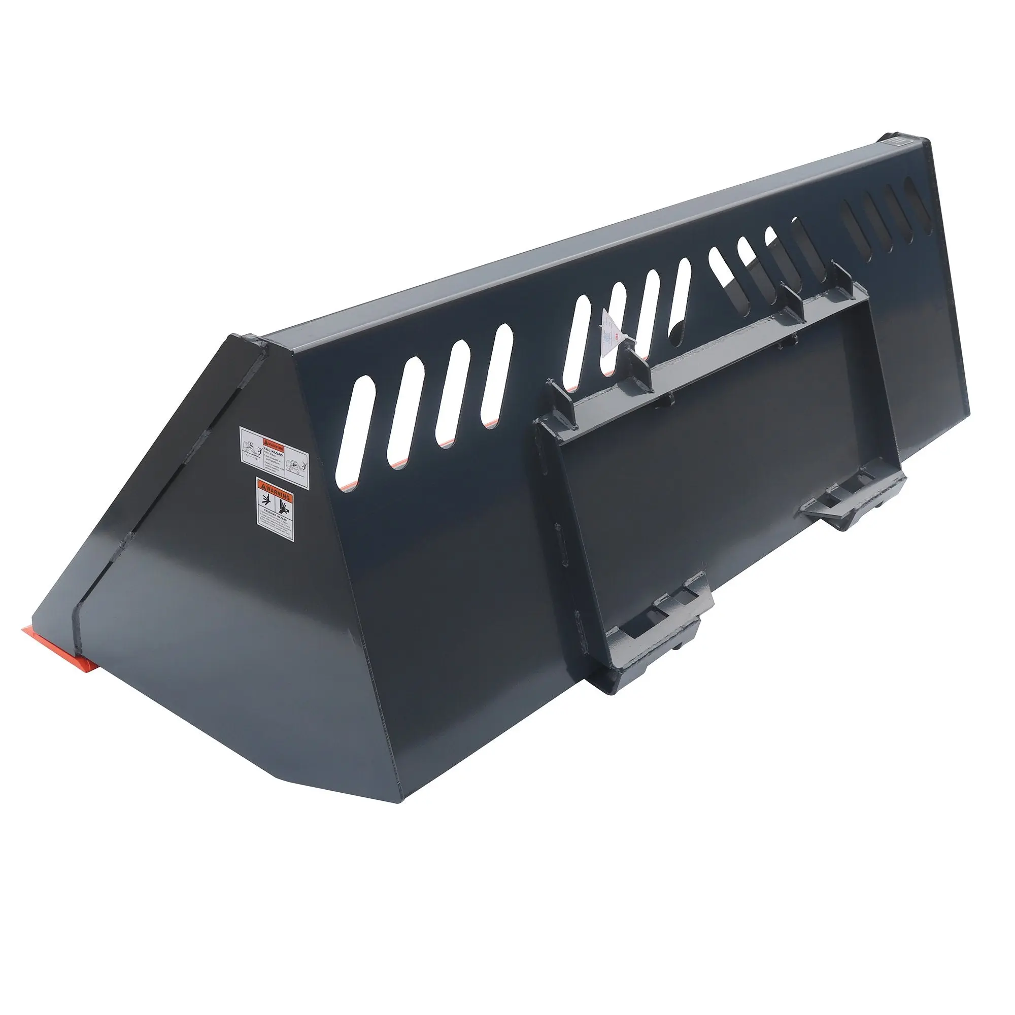Heavy-Duty 84" Skid Steer Snow/Mulch Bucket, Bolt-On Cut Edge, 1500-lb Weight Capacity, Universal Quick Mount, TMG-SN84 - Image 4