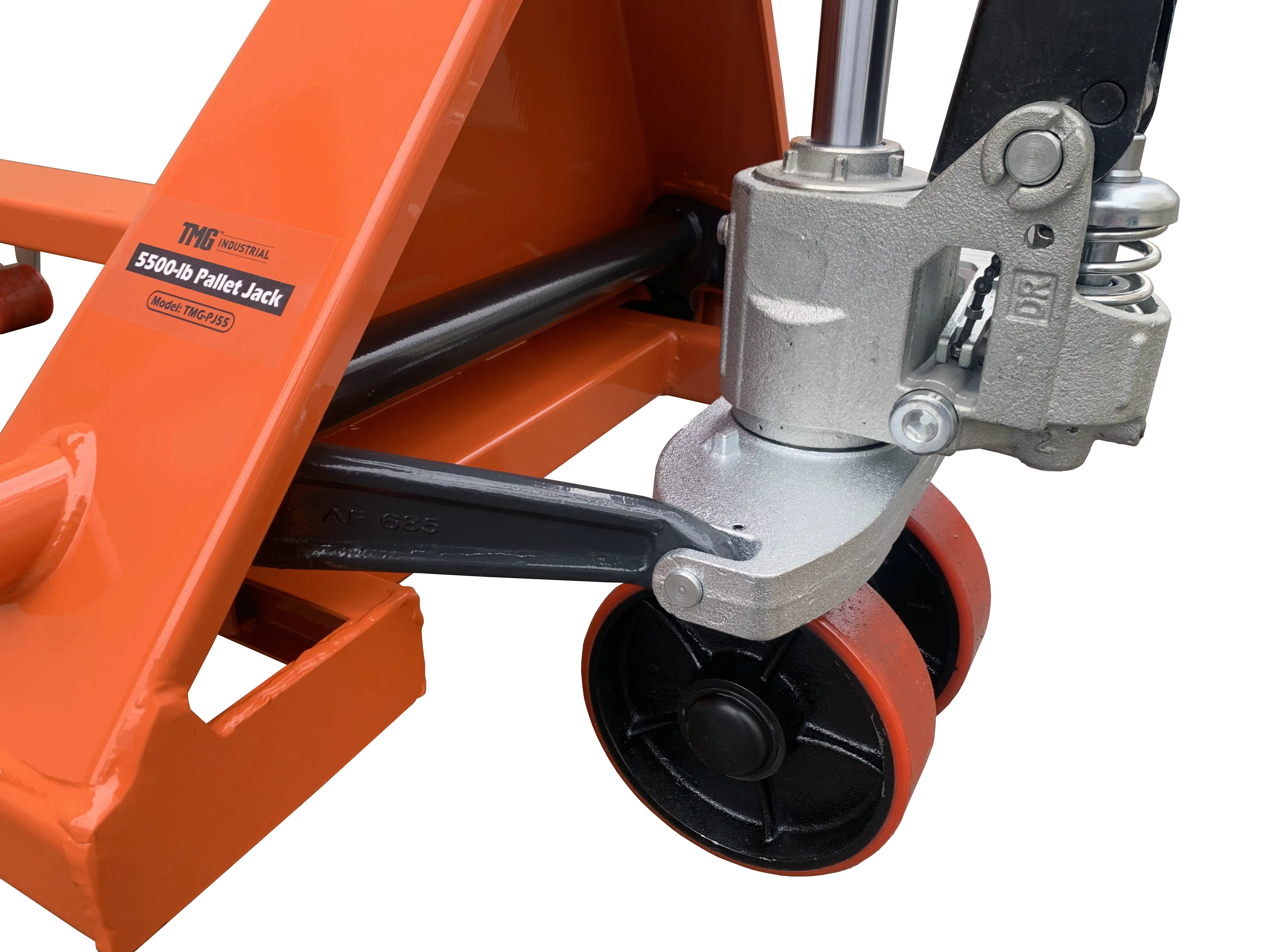 TMG-PJ55 Qty of (6) 5500-lb Pallet Jack Truck, 27" x 48" Forks, 210° Steering Arc, 3'' Clearance - Image 7