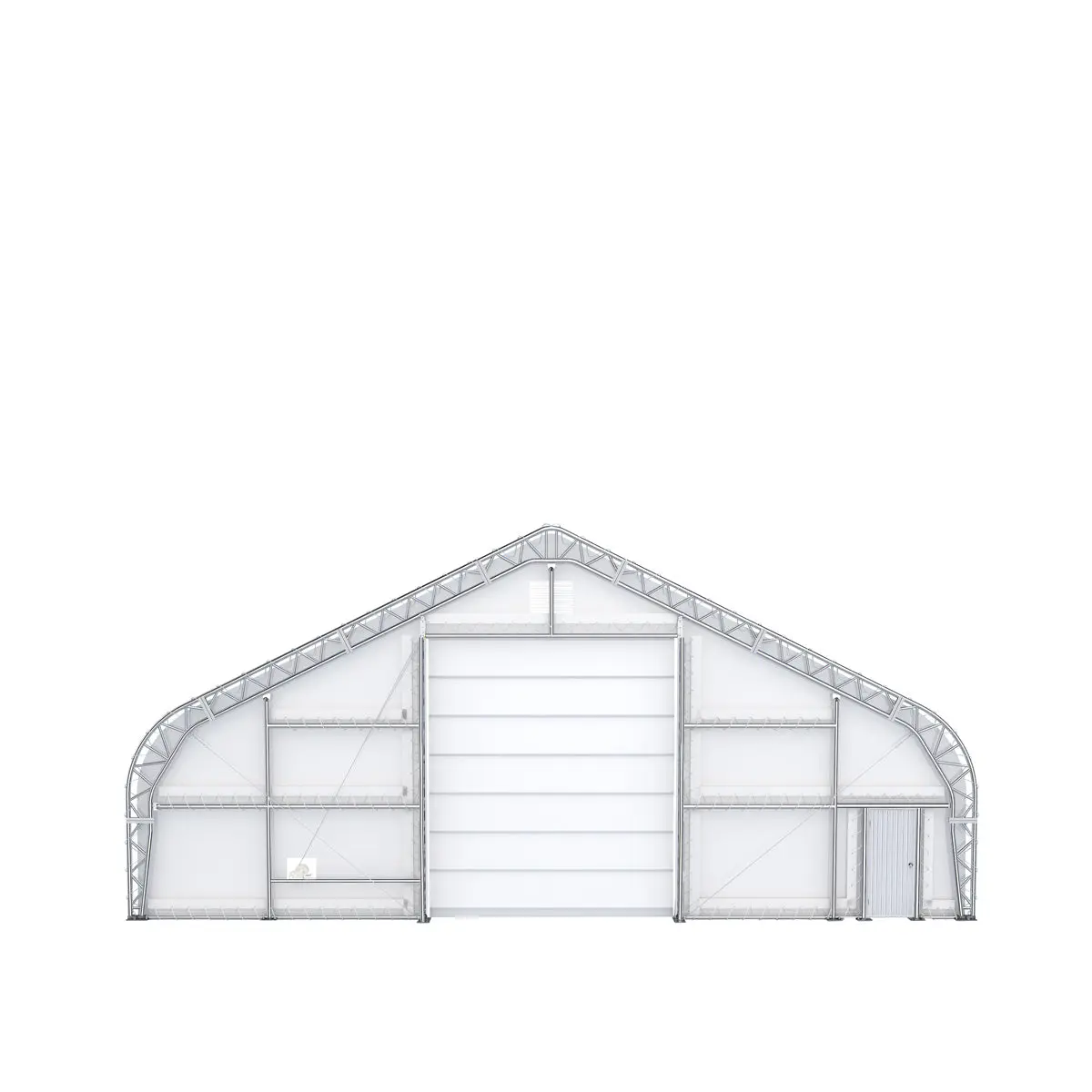 Pro Series 50' x 150' Dual Truss Storage Shelter with Heavy Duty 32 oz PVC Cover & Drive Through Doors, TMG-DT50150-PRO - Image 6