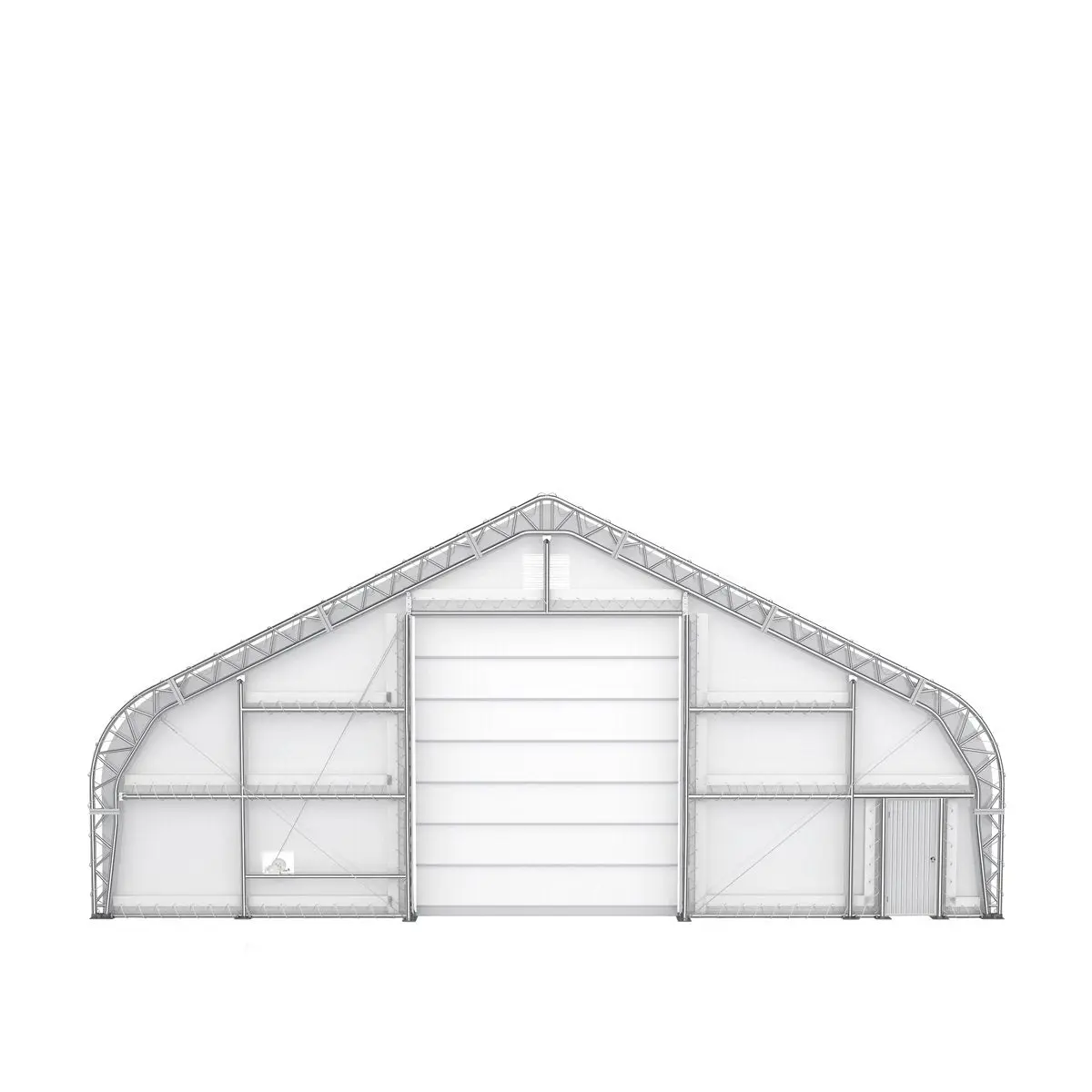 Pro Series 50' x 100' Dual Truss Storage Shelter with Heavy Duty 32 oz PVC Cover & Drive Through Doors, TMG-DT50100-PRO - Image 10