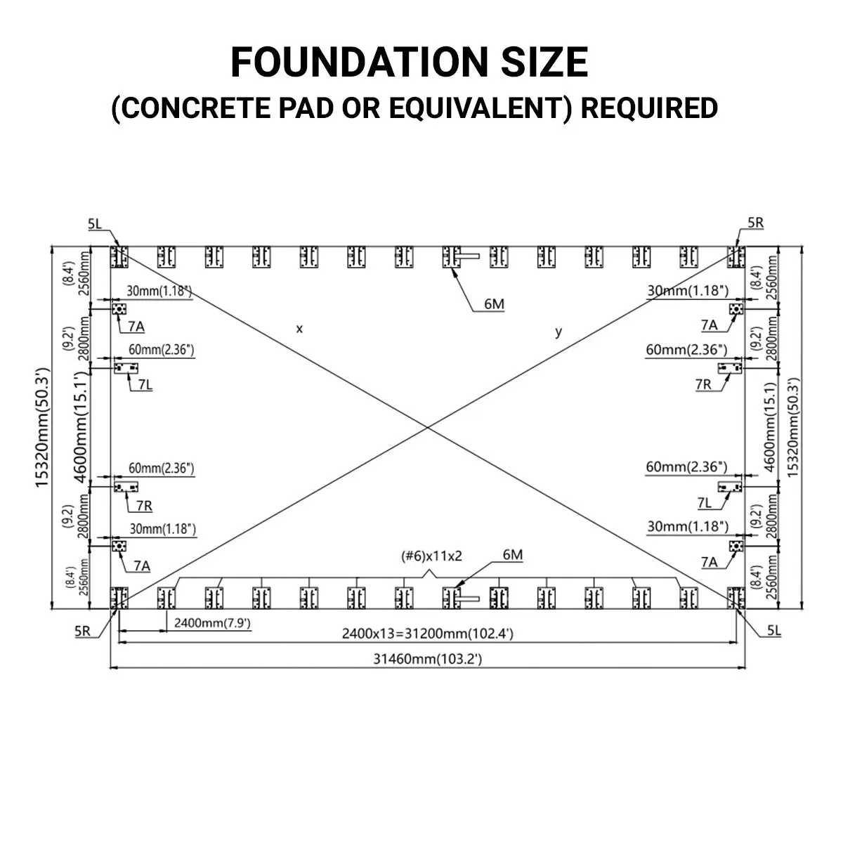 Pro Series 50' x 100' Dual Truss Storage Shelter with Heavy Duty 32 oz PVC Cover & Drive Through Doors, TMG-DT50100-PRO - Image 9