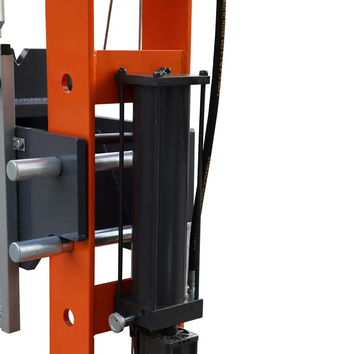 100 Ton Capacity Hydraulic Shop Press, Heavy Duty Pressing, Protective Grid Guard, Fully Welded H-Frame, Air & Manual Dual Operation, TMG-SP100 - Image 5