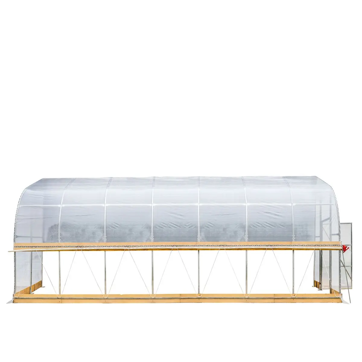 10' x 30' Lean-To Greenhouse Grow Tent w/6 Mil Clear EVA Plastic Film, Cold Frame, Hand Crank Roll-Up Side, 6-½' Sidewall, TMG-GHL1030 - Image 11