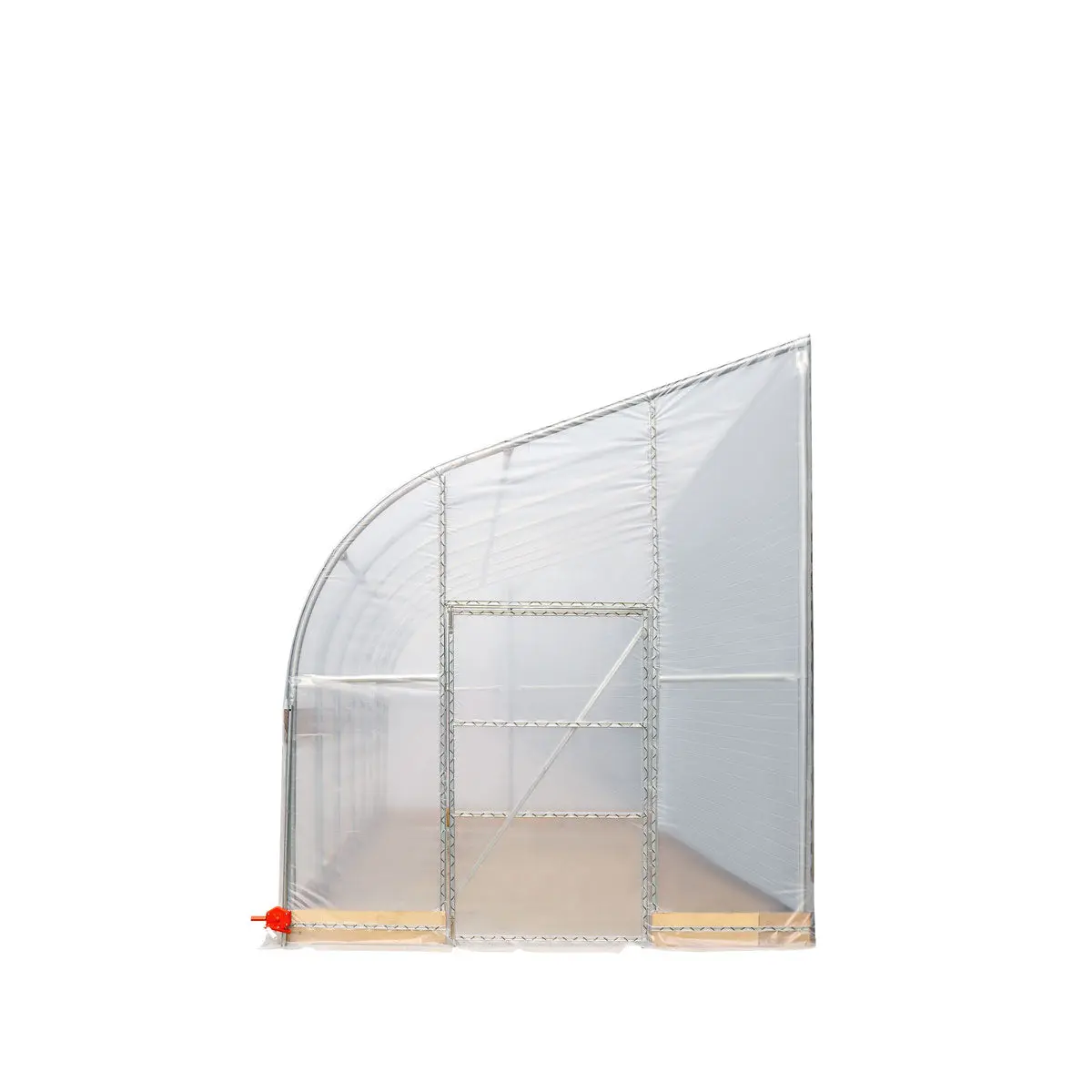 10' x 30' Lean-To Greenhouse Grow Tent w/6 Mil Clear EVA Plastic Film, Cold Frame, Hand Crank Roll-Up Side, 6-½' Sidewall, TMG-GHL1030 - Image 3