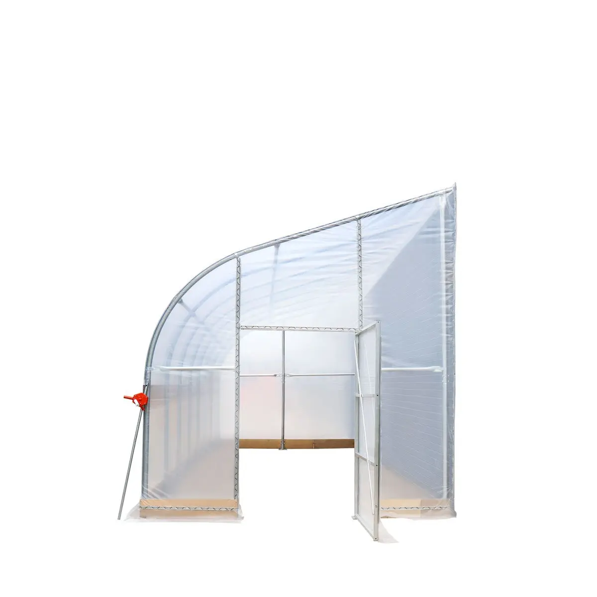 10' x 30' Lean-To Greenhouse Grow Tent w/6 Mil Clear EVA Plastic Film, Cold Frame, Hand Crank Roll-Up Side, 6-½' Sidewall, TMG-GHL1030 - Image 6