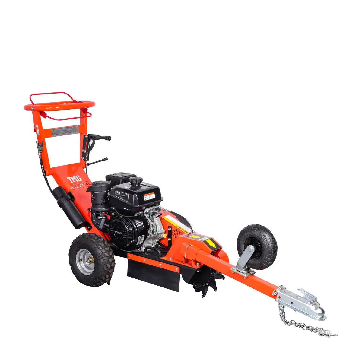 Walk Behind Kohler Powered Stump Grinder, ATV/UTV Tow Bar, 12 Carbide Teeth, 24" Cutting Capacity, 14 HP Gasoline Engine, TMG-GSG12 - Image 6