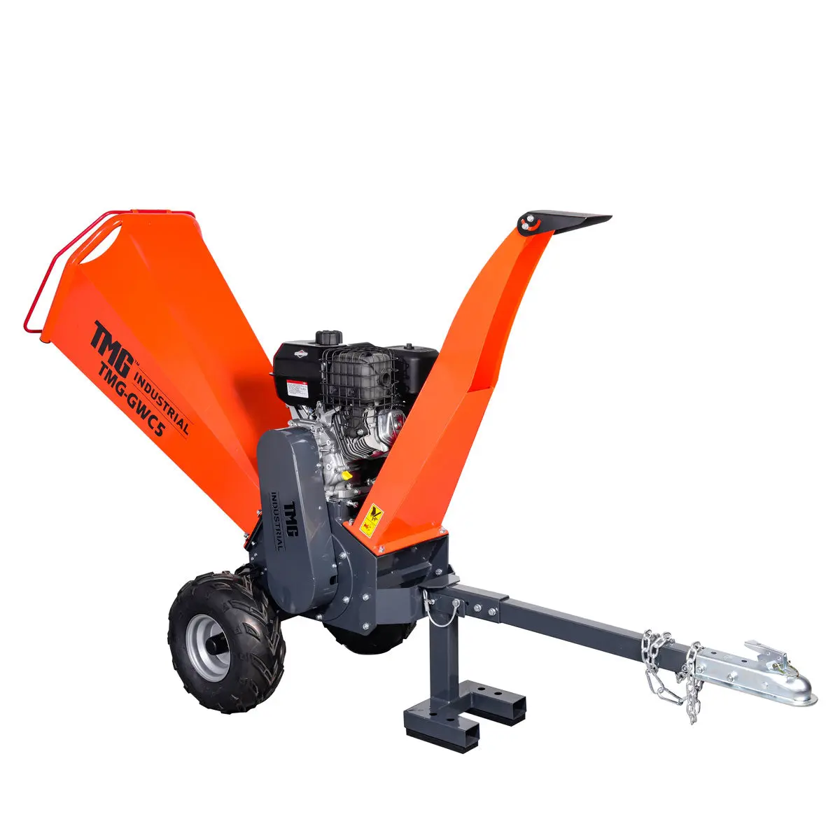 4-3/4" Wood Chipper Powered by 13.5 HP Briggs & Stratton Engine, ATV Tow-Behind, 12'' Reversible Blade, Dual Belt Drive, TMG-GWC5 - Image 3