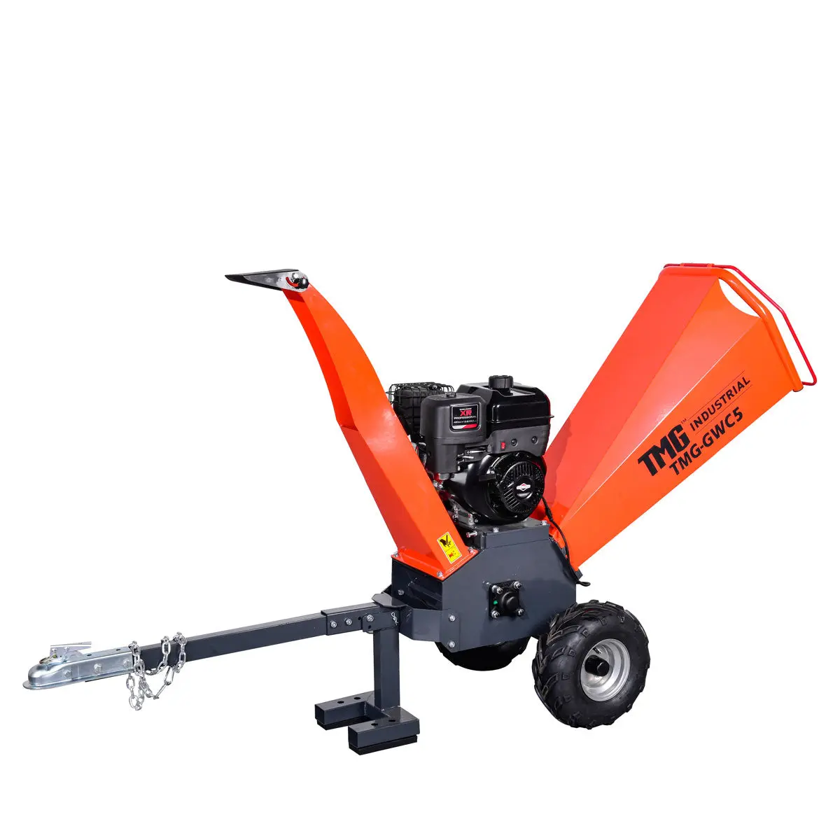 4-3/4" Wood Chipper Powered by 13.5 HP Briggs & Stratton Engine, ATV Tow-Behind, 12'' Reversible Blade, Dual Belt Drive, TMG-GWC5 - Image 5