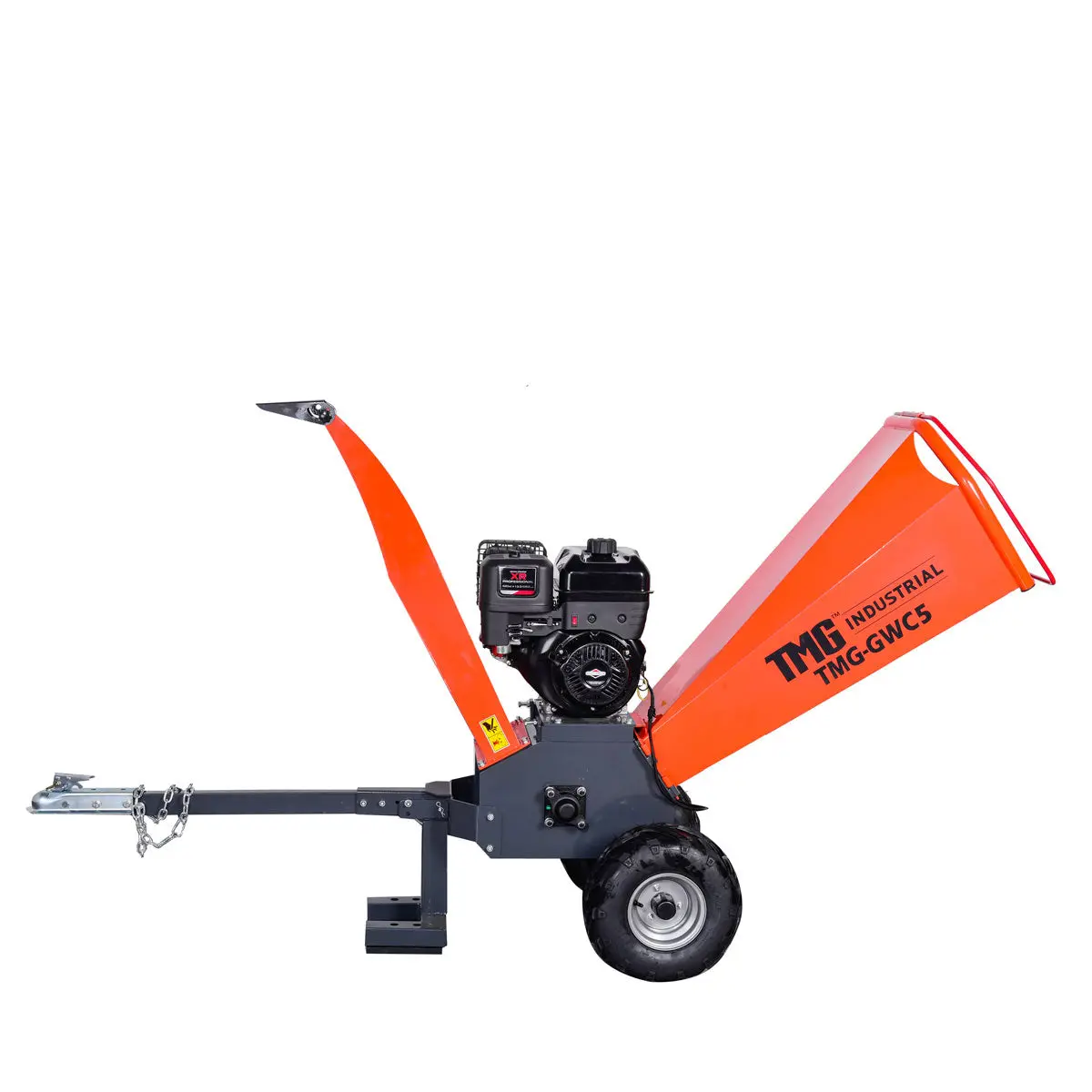 4-3/4" Wood Chipper Powered by 13.5 HP Briggs & Stratton Engine, ATV Tow-Behind, 12'' Reversible Blade, Dual Belt Drive, TMG-GWC5 - Image 6