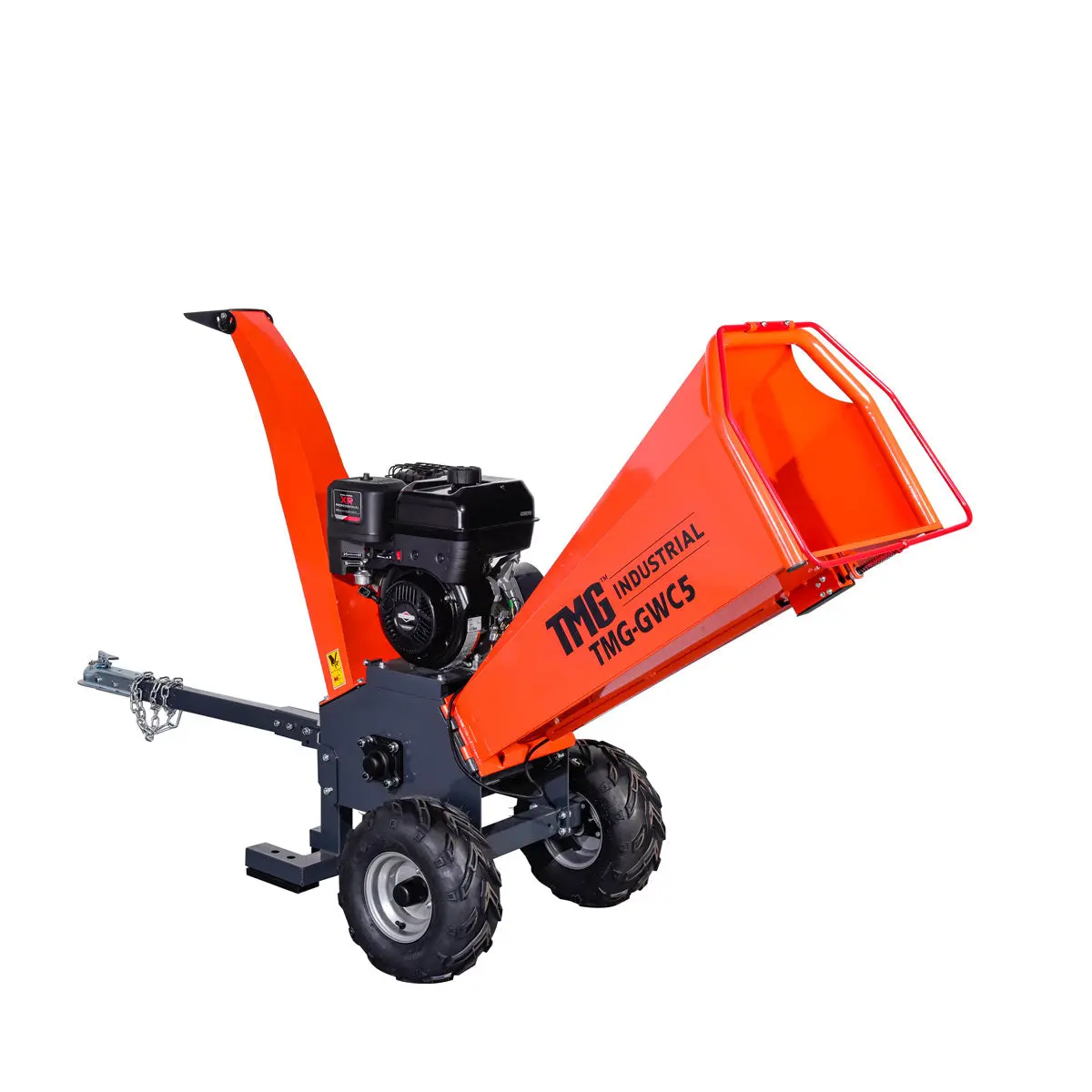 4-3/4" Wood Chipper Powered by 13.5 HP Briggs & Stratton Engine, ATV Tow-Behind, 12'' Reversible Blade, Dual Belt Drive, TMG-GWC5 - Image 7