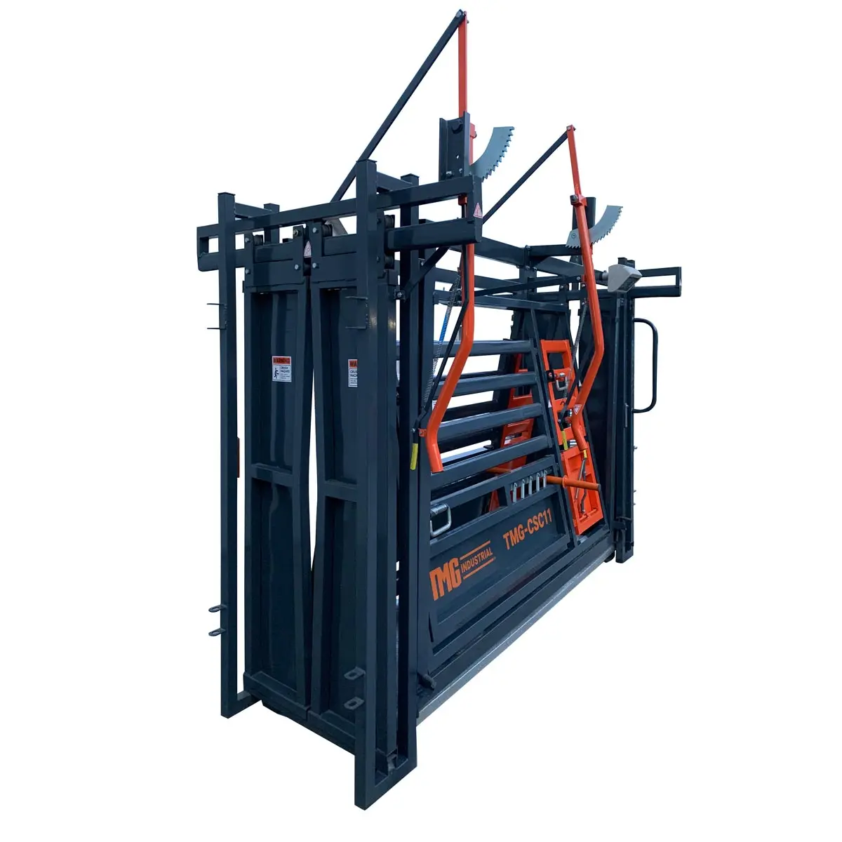 10' Squeeze Cattle Work Chute 4500-lb Weight Scale, Side Exit, Side Squeeze, Upper/Lower Swing Openings, LCD Weight Display, TMG-CSC11 - Image 3