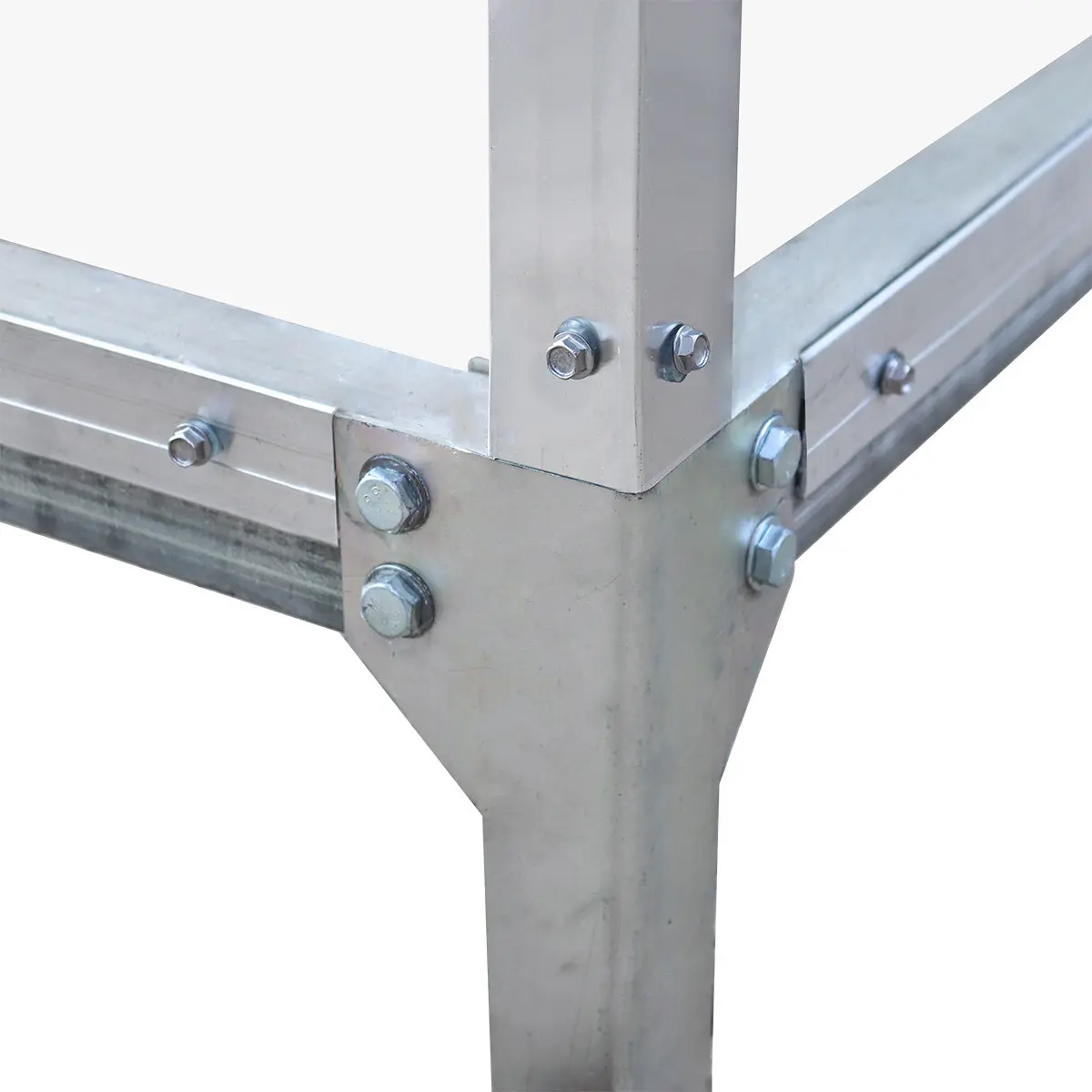 8' x 20' Greenhouse with Galvanized Steel Frame, Polycarbonate Twin-Wall Roof and Crystal-Clear Solid Walls TMG-GH821 - Image 11