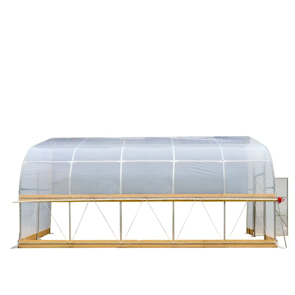 10' x 20' Lean-To Greenhouse Grow Tent w/6 Mil Clear EVA Plastic Film, Cold Frame, Hand Crank Roll-Up Side, 6-½' Sidewall, TMG-GHL1020 - Image 10