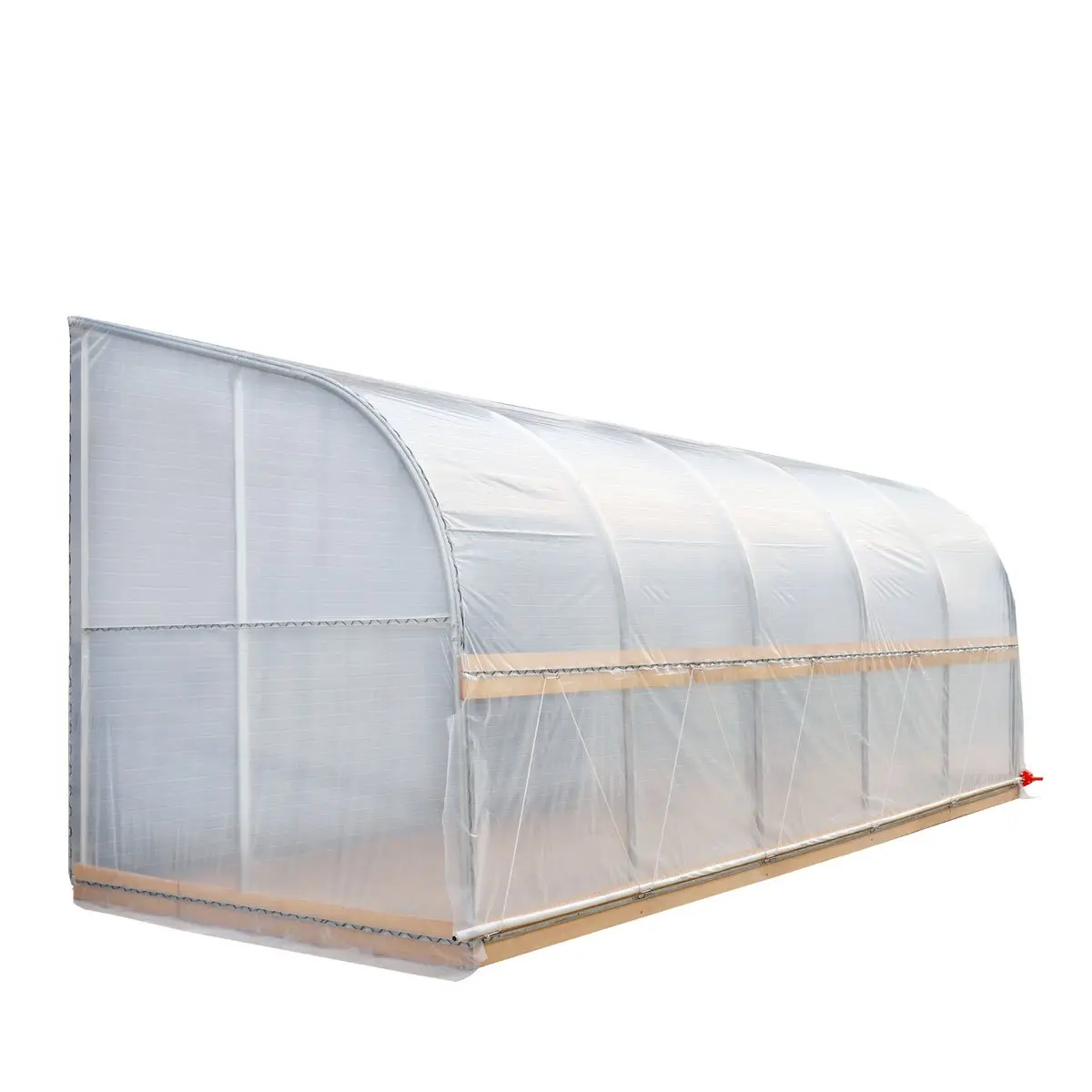 10' x 20' Lean-To Greenhouse Grow Tent w/6 Mil Clear EVA Plastic Film, Cold Frame, Hand Crank Roll-Up Side, 6-½' Sidewall, TMG-GHL1020 - Image 6