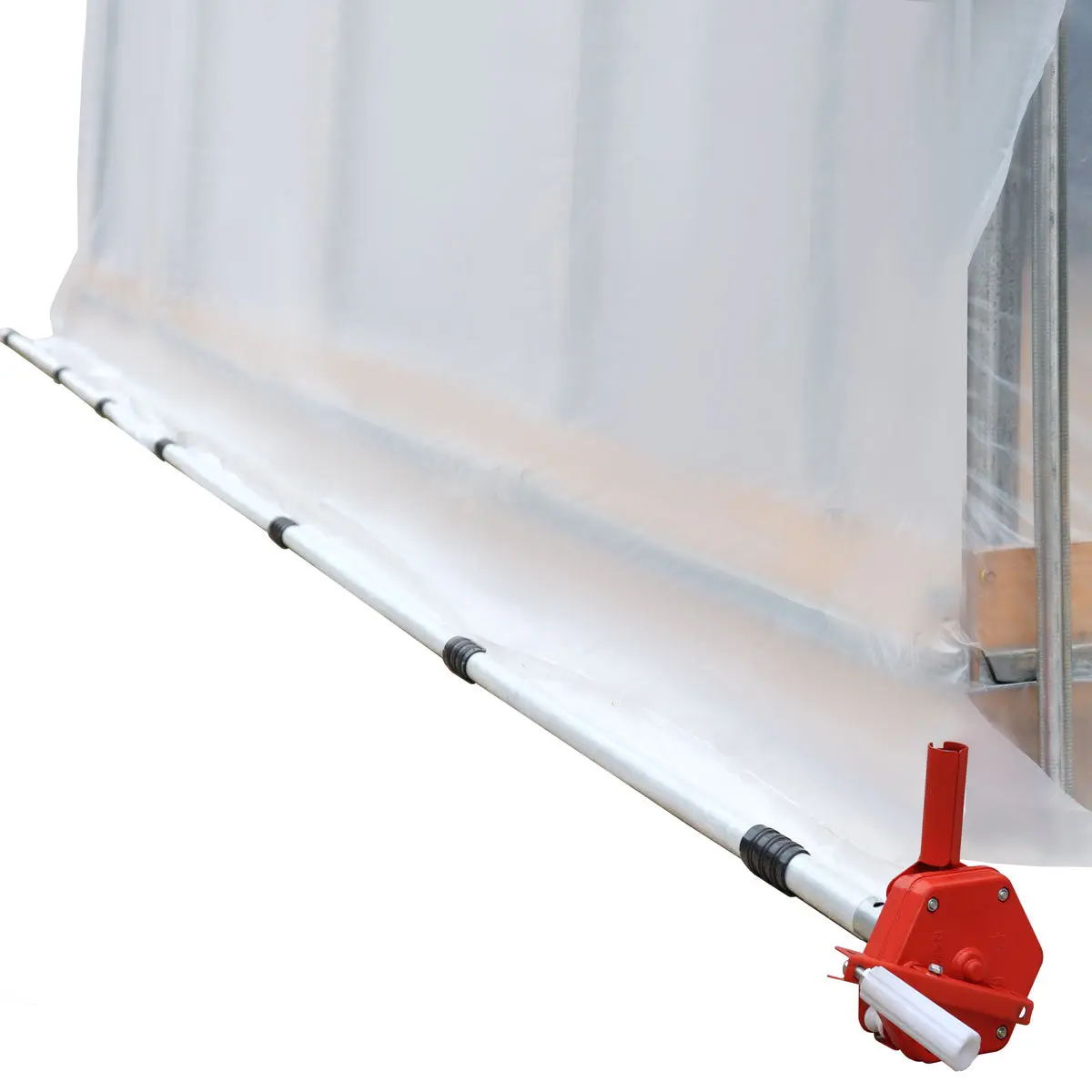 10' x 40' Lean-To Greenhouse Grow Tent w/6 Mil Clear EVA Plastic Film, Cold Frame, Hand Crank Roll-Up Side, 6-½' Sidewall, TMG-GHL1040 - Image 11