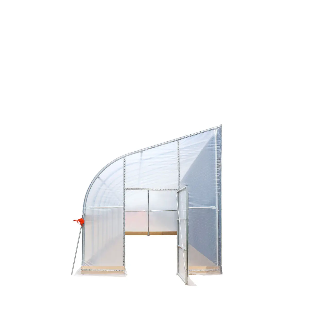 10' x 40' Lean-To Greenhouse Grow Tent w/6 Mil Clear EVA Plastic Film, Cold Frame, Hand Crank Roll-Up Side, 6-½' Sidewall, TMG-GHL1040 - Image 5