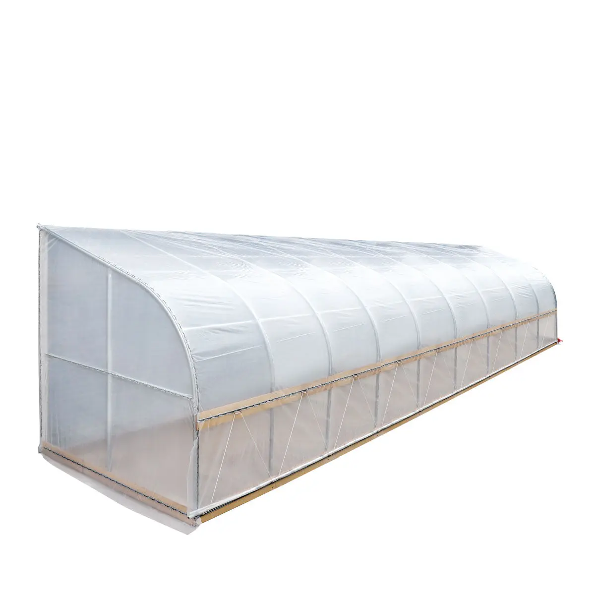 10' x 40' Lean-To Greenhouse Grow Tent w/6 Mil Clear EVA Plastic Film, Cold Frame, Hand Crank Roll-Up Side, 6-½' Sidewall, TMG-GHL1040 - Image 6