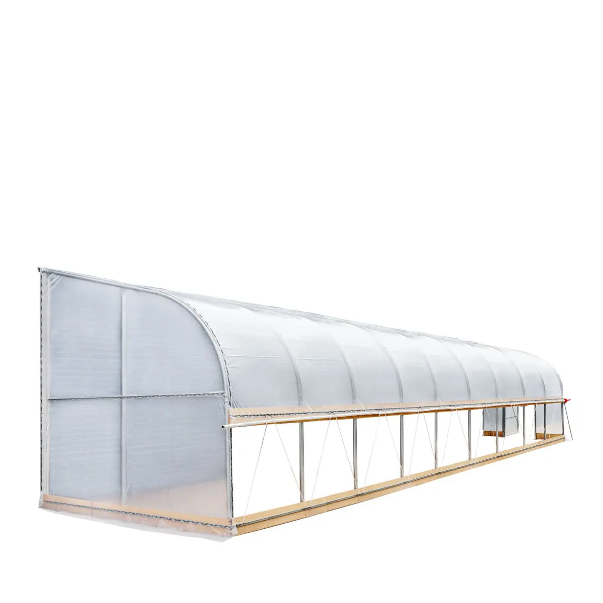 10' x 40' Lean-To Greenhouse Grow Tent w/6 Mil Clear EVA Plastic Film, Cold Frame, Hand Crank Roll-Up Side, 6-½' Sidewall, TMG-GHL1040 - Image 7
