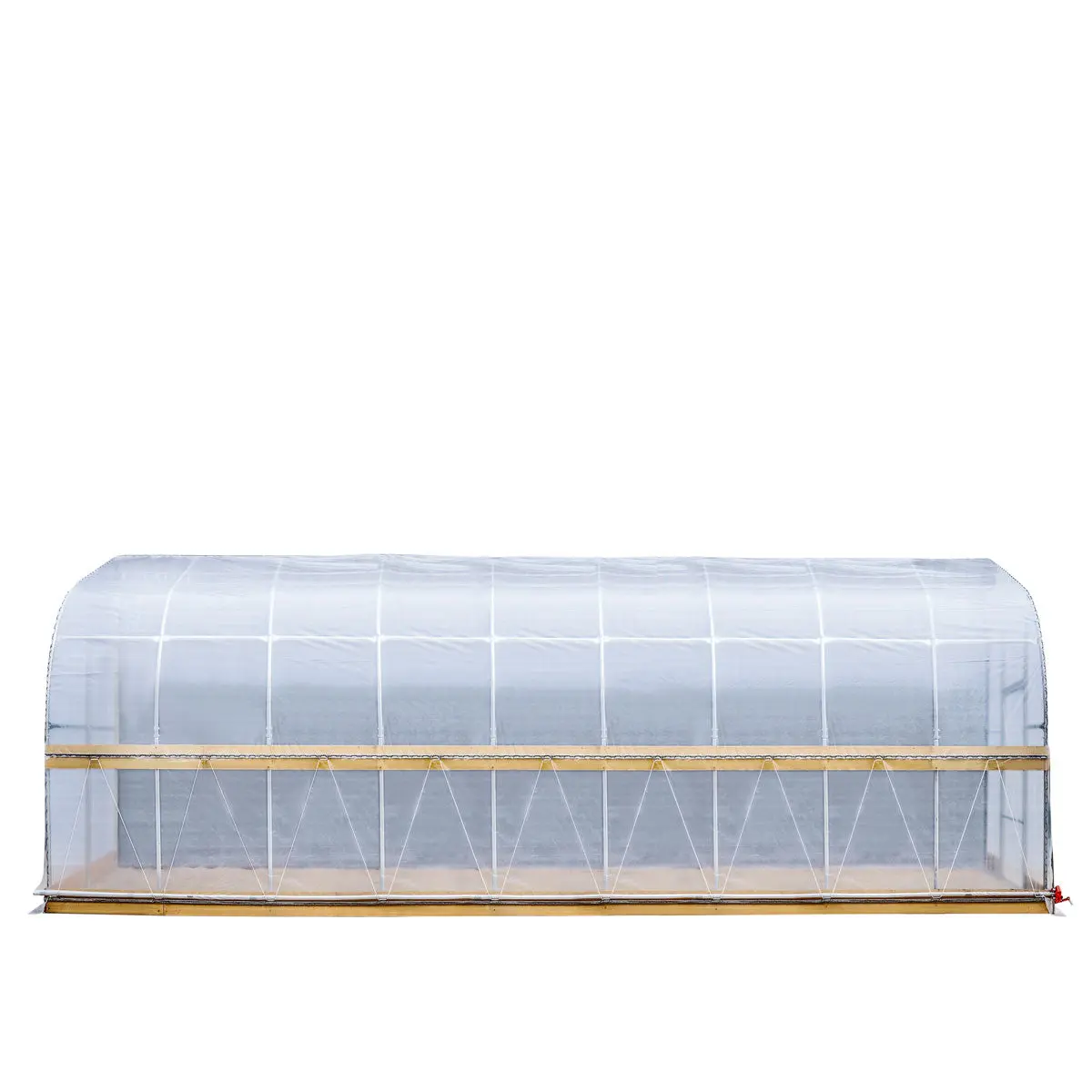 10' x 40' Lean-To Greenhouse Grow Tent w/6 Mil Clear EVA Plastic Film, Cold Frame, Hand Crank Roll-Up Side, 6-½' Sidewall, TMG-GHL1040 - Image 9