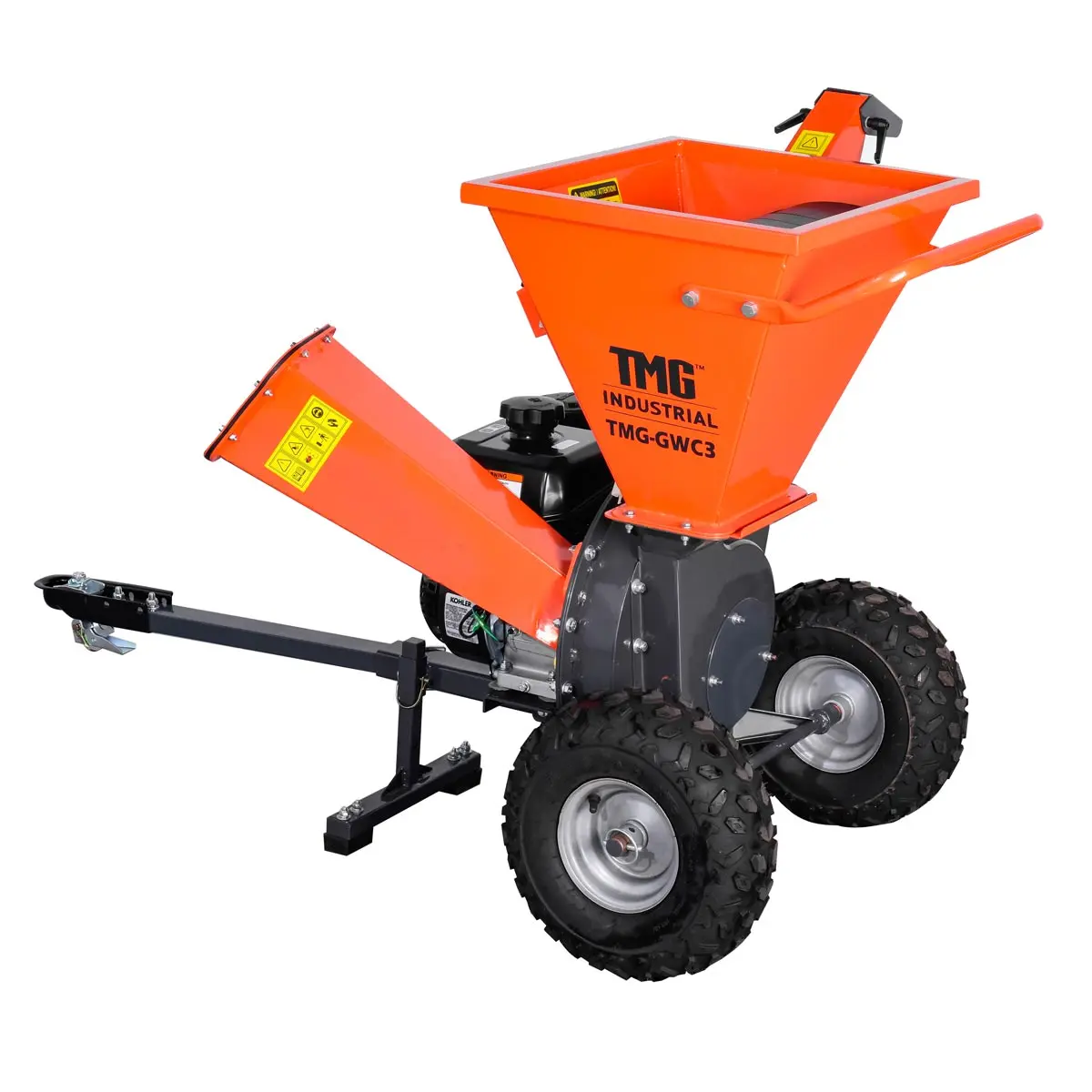 3" Wood Chipper, Shredder & Vacuum, ATV Tow-Behind, 7 HP Kohler Engine, 6" Suction Port, 8' Vacuum Hose, TMG-GWC3 - Image 6