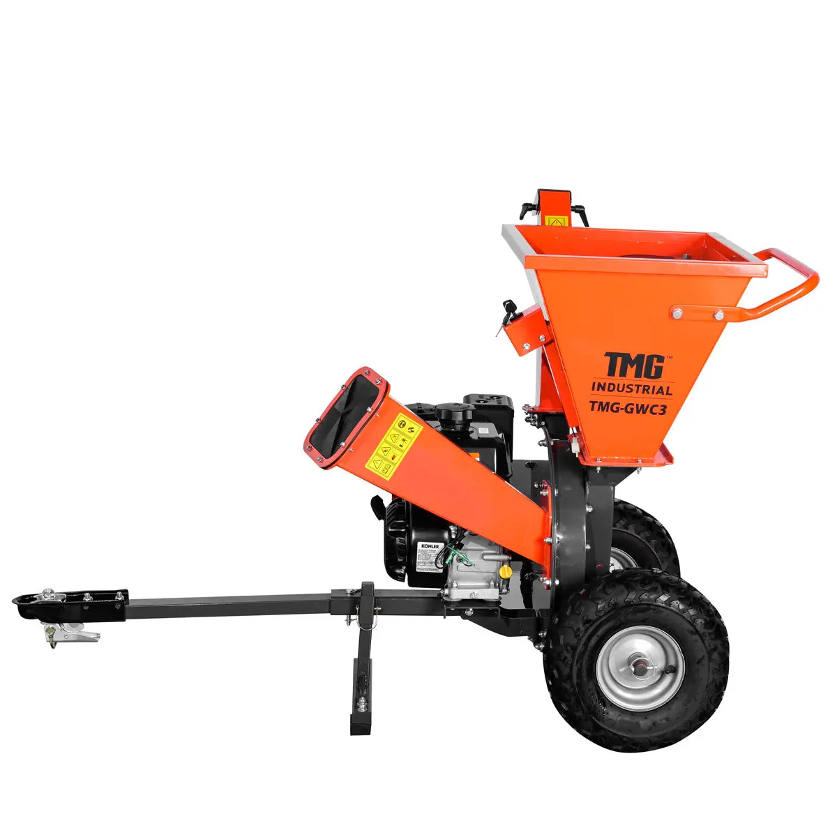 3" Wood Chipper, Shredder & Vacuum, ATV Tow-Behind, 7 HP Kohler Engine, 6" Suction Port, 8' Vacuum Hose, TMG-GWC3 - Image 7