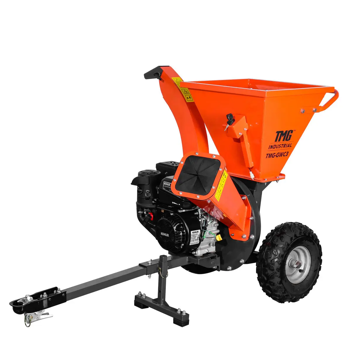 3" Wood Chipper, Shredder & Vacuum, ATV Tow-Behind, 7 HP Kohler Engine, 6" Suction Port, 8' Vacuum Hose, TMG-GWC3 - Image 8