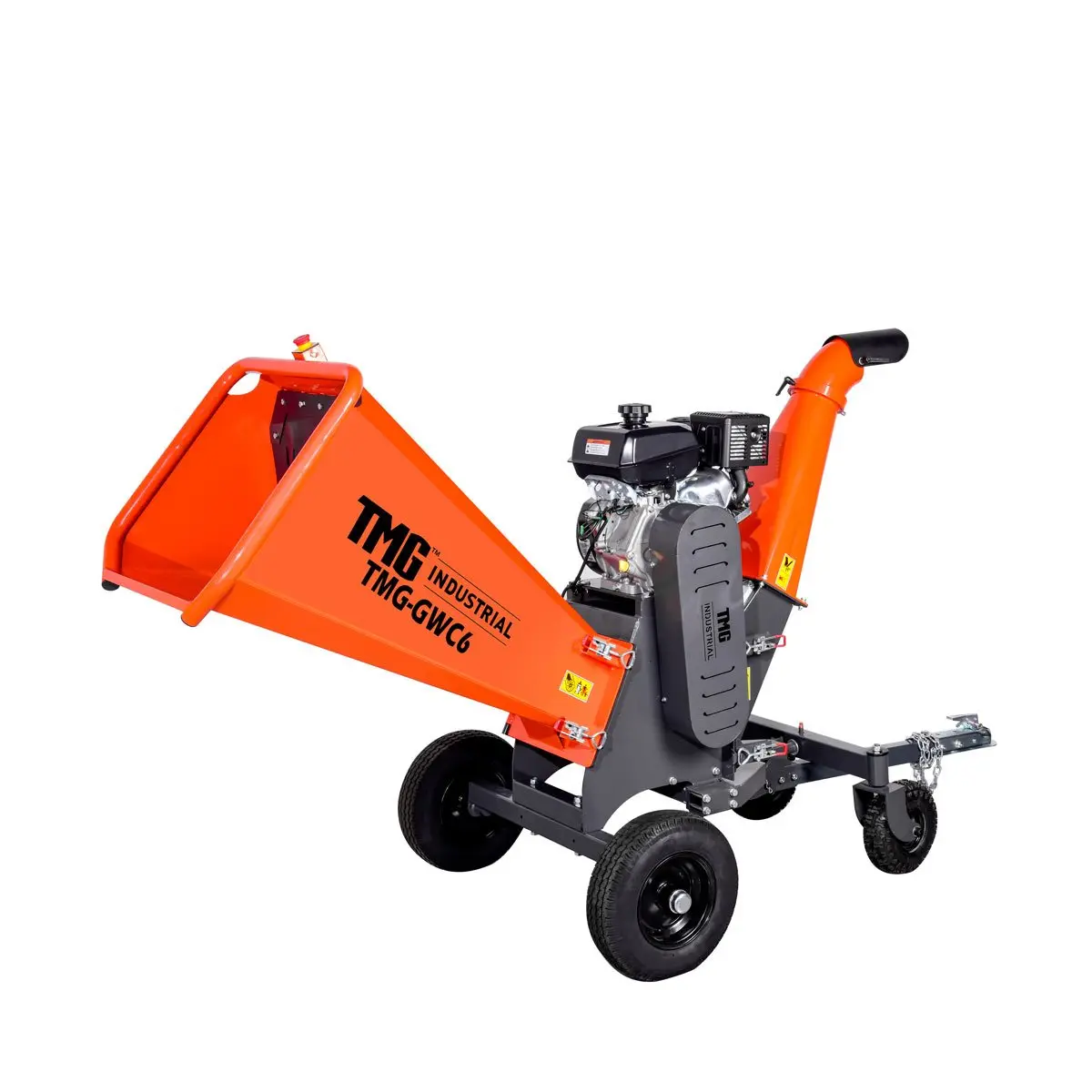 6" Wood Chipper Powered by Kohler 14 HP Command Pro Series, ATV Tow-Behind, 12'' Reversible Blade, Dual Belt Drive, TMG-GWC6