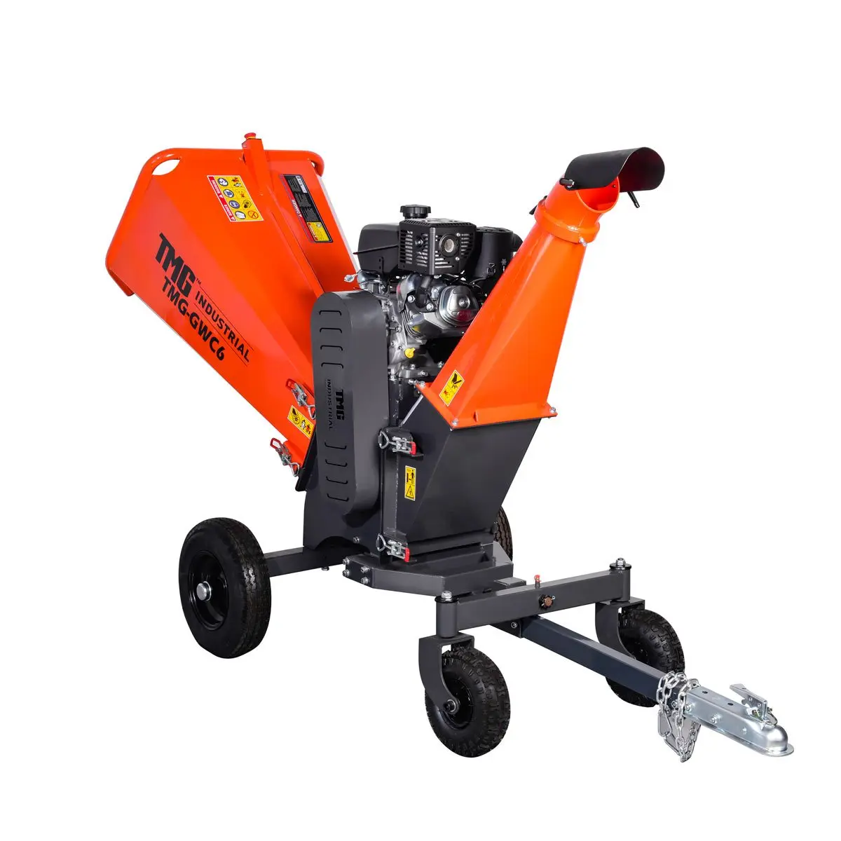 6" Wood Chipper Powered by Kohler 14 HP Command Pro Series, ATV Tow-Behind, 12'' Reversible Blade, Dual Belt Drive, TMG-GWC6 - Image 2