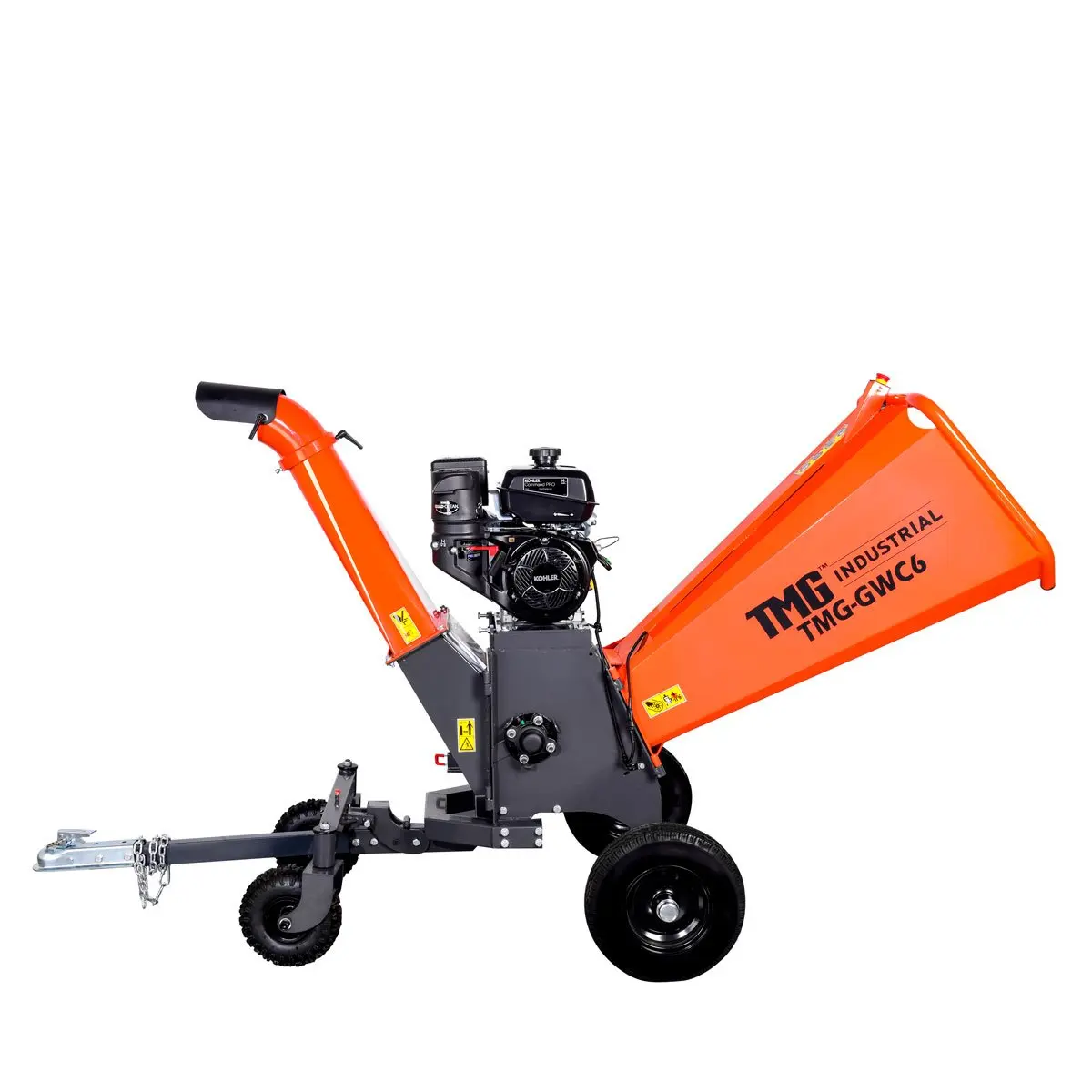 6" Wood Chipper Powered by Kohler 14 HP Command Pro Series, ATV Tow-Behind, 12'' Reversible Blade, Dual Belt Drive, TMG-GWC6 - Image 6