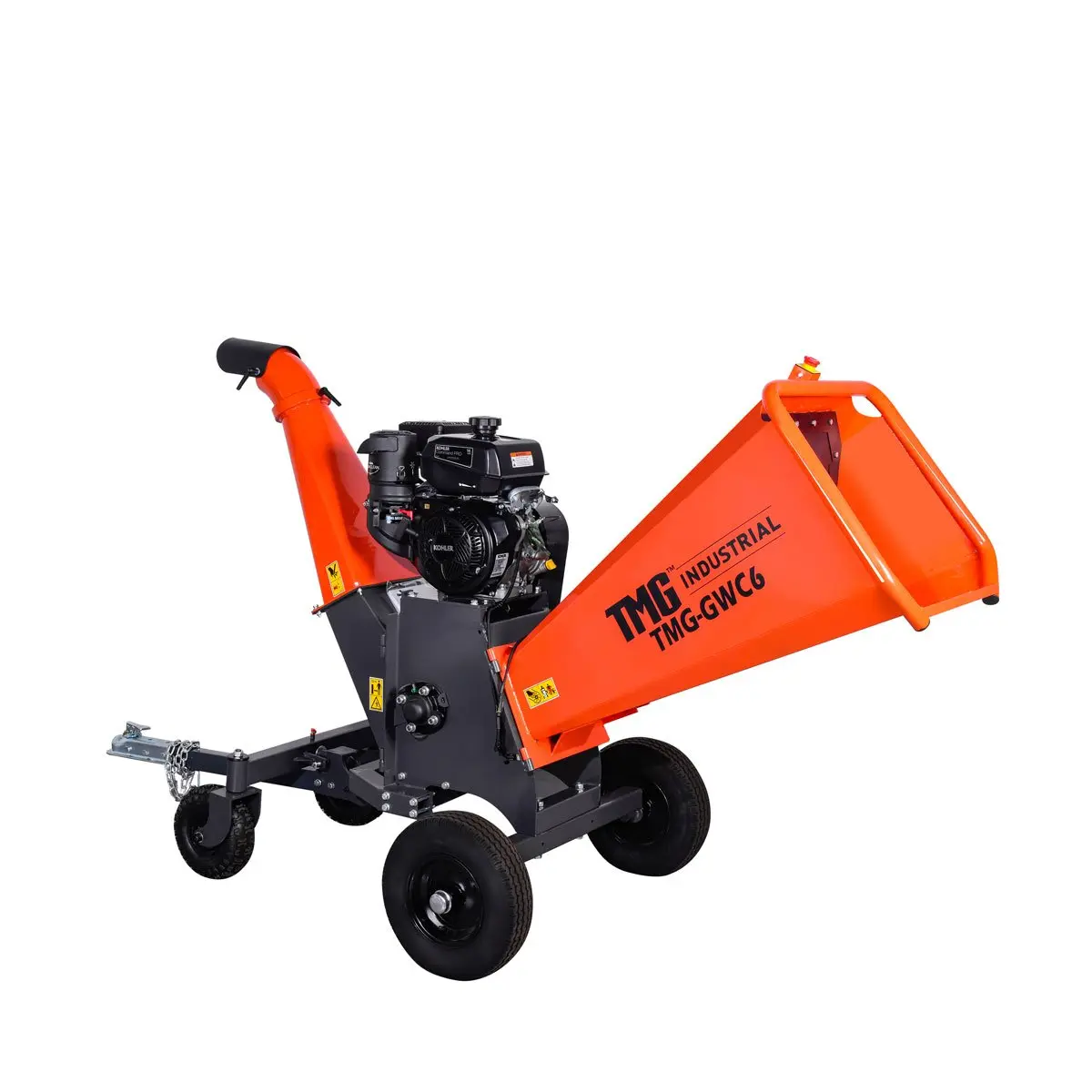 6" Wood Chipper Powered by Kohler 14 HP Command Pro Series, ATV Tow-Behind, 12'' Reversible Blade, Dual Belt Drive, TMG-GWC6 - Image 7