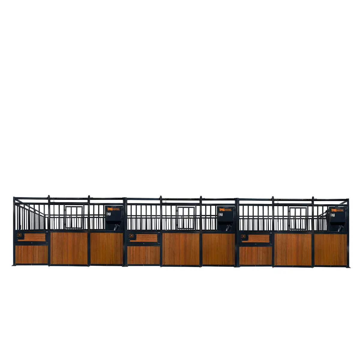 12' Horse Stall Bamboo Panel, Vertical Bar Top, Front panel c/w Window/Feeder and Sliding Door, TMG-FHS13A or FHS13B - Image 11
