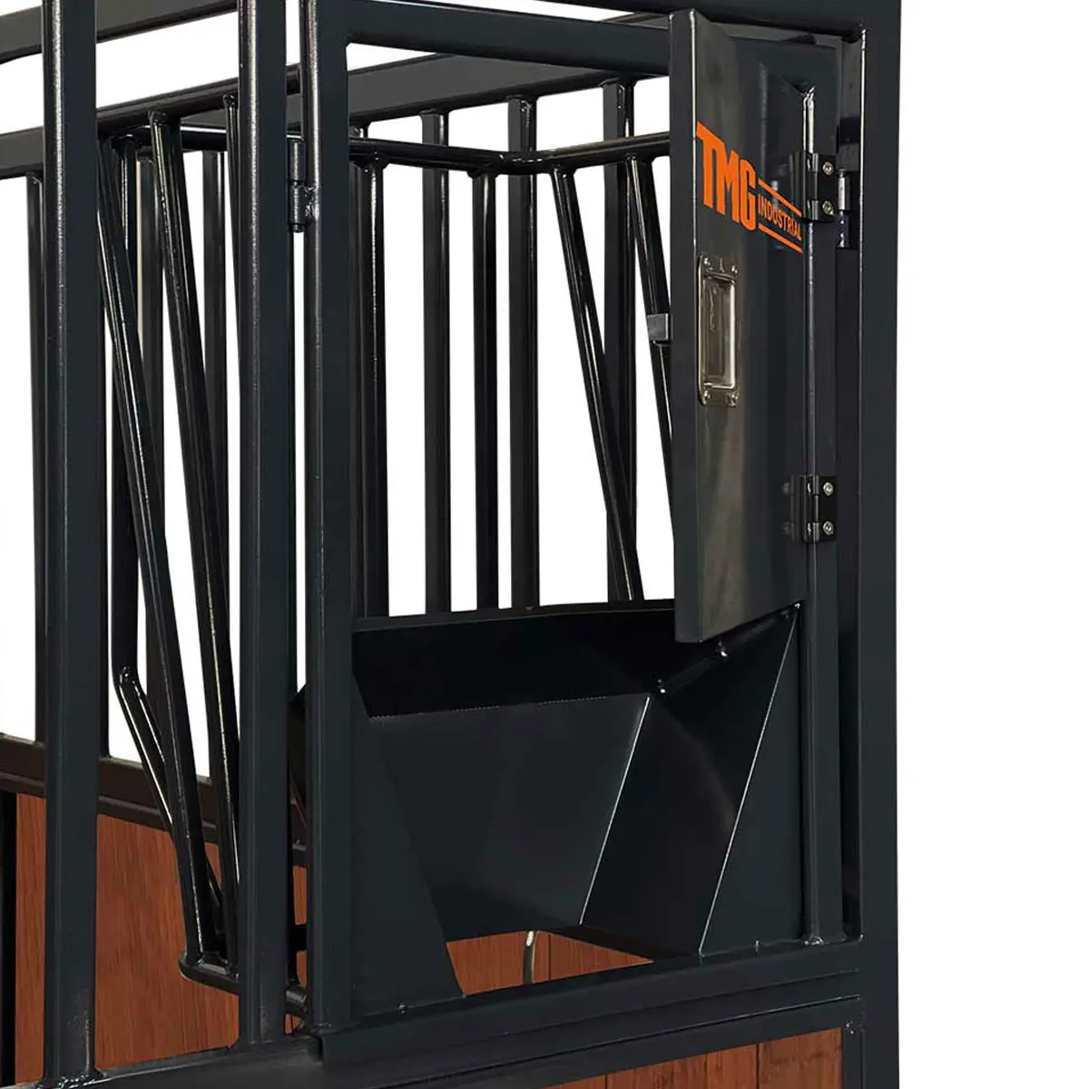 12' Horse Stall Bamboo Panel, Vertical Bar Top, Front panel c/w Window/Feeder and Sliding Door, TMG-FHS13A or FHS13B - Image 16