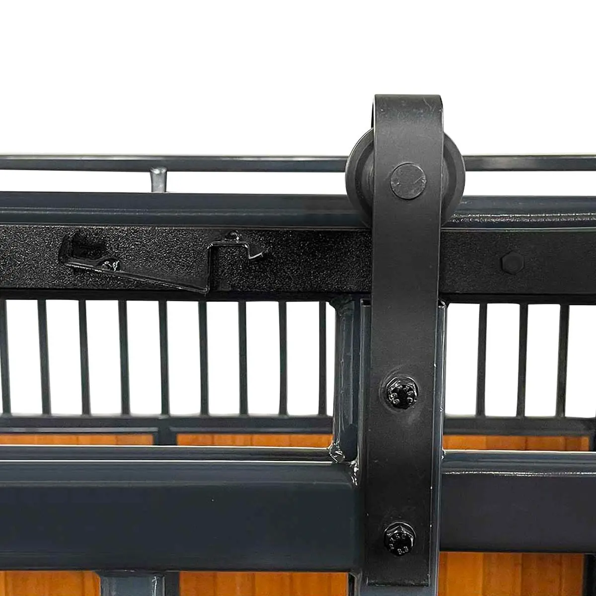 12' Horse Stall Bamboo Panel, Vertical Bar Top, Front panel c/w Window/Feeder and Sliding Door, TMG-FHS13A or FHS13B - Image 22