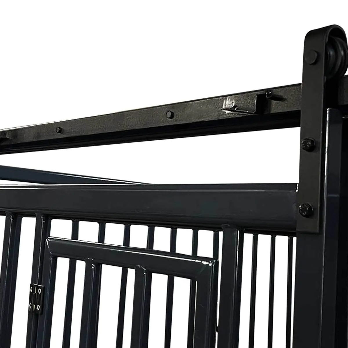 12' Horse Stall Bamboo Panel, Vertical Bar Top, Front panel c/w Window/Feeder and Sliding Door, TMG-FHS13A or FHS13B - Image 23