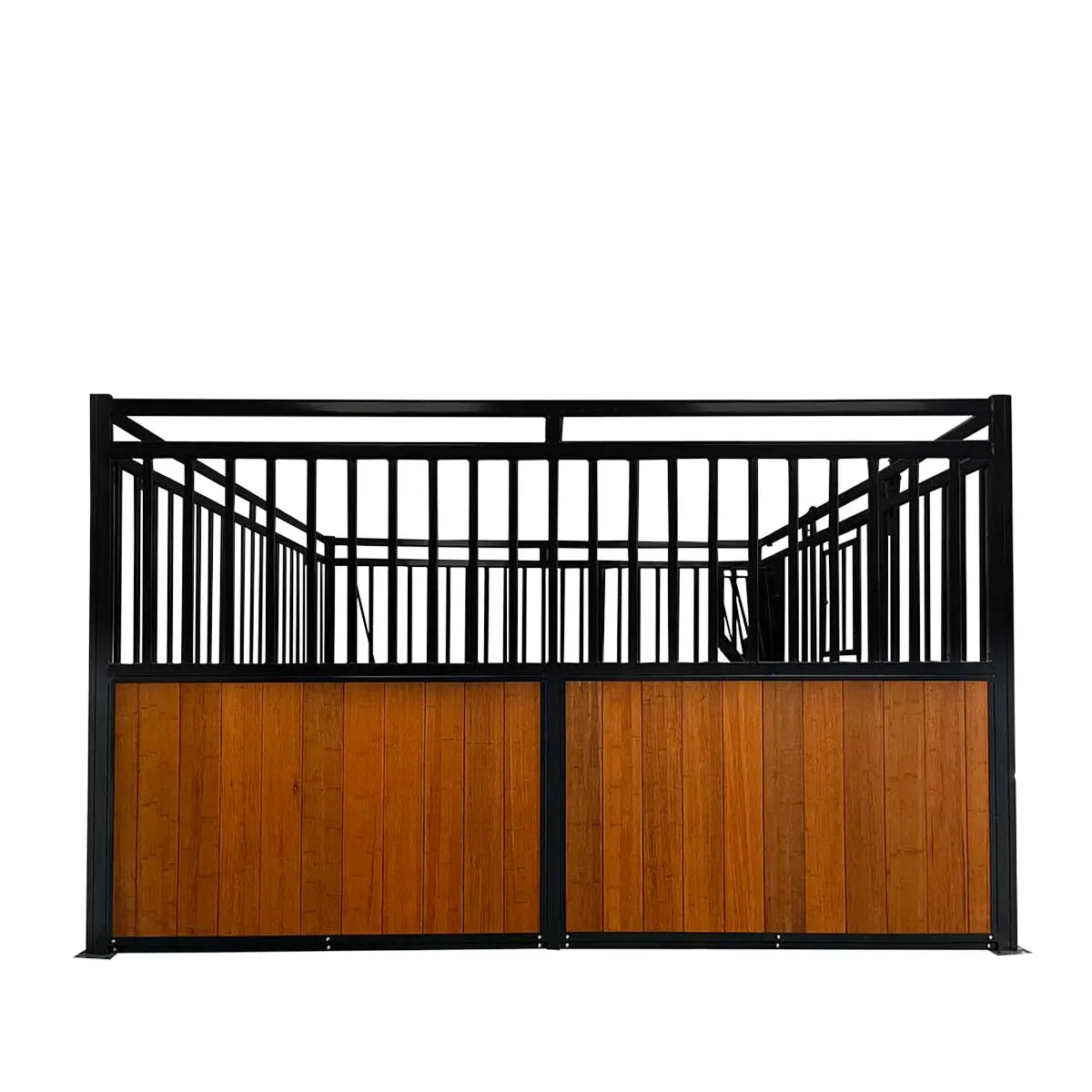 12' Horse Stall Bamboo Panel, Vertical Bar Top, Front panel c/w Window/Feeder and Sliding Door, TMG-FHS13A or FHS13B - Image 5