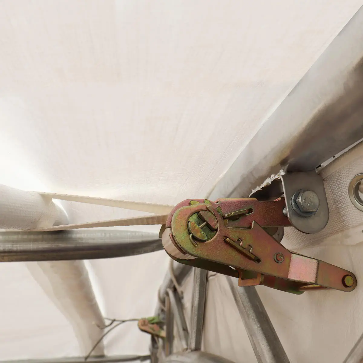 40' x 40' Dual Truss Container Shelter with Heavy Duty 21 oz PVC Cover, Enclosed End Wall & Front Drop, TMG-DT4041CF (Previously DT4040CF) - Image 12