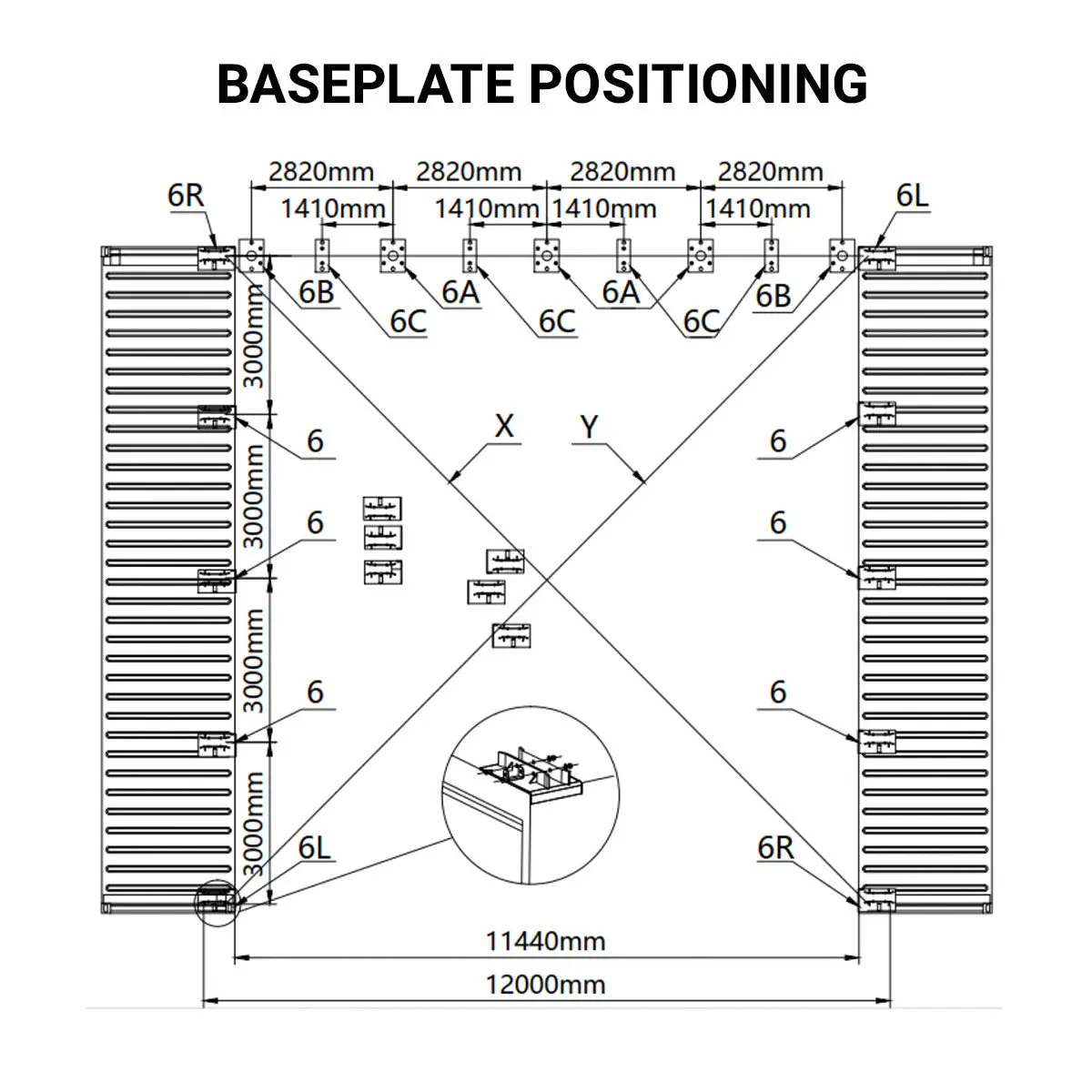 40' x 40' Dual Truss Container Shelter with Heavy Duty 21 oz PVC Cover, Enclosed End Wall & Front Drop, TMG-DT4041CF (Previously DT4040CF) - Image 7